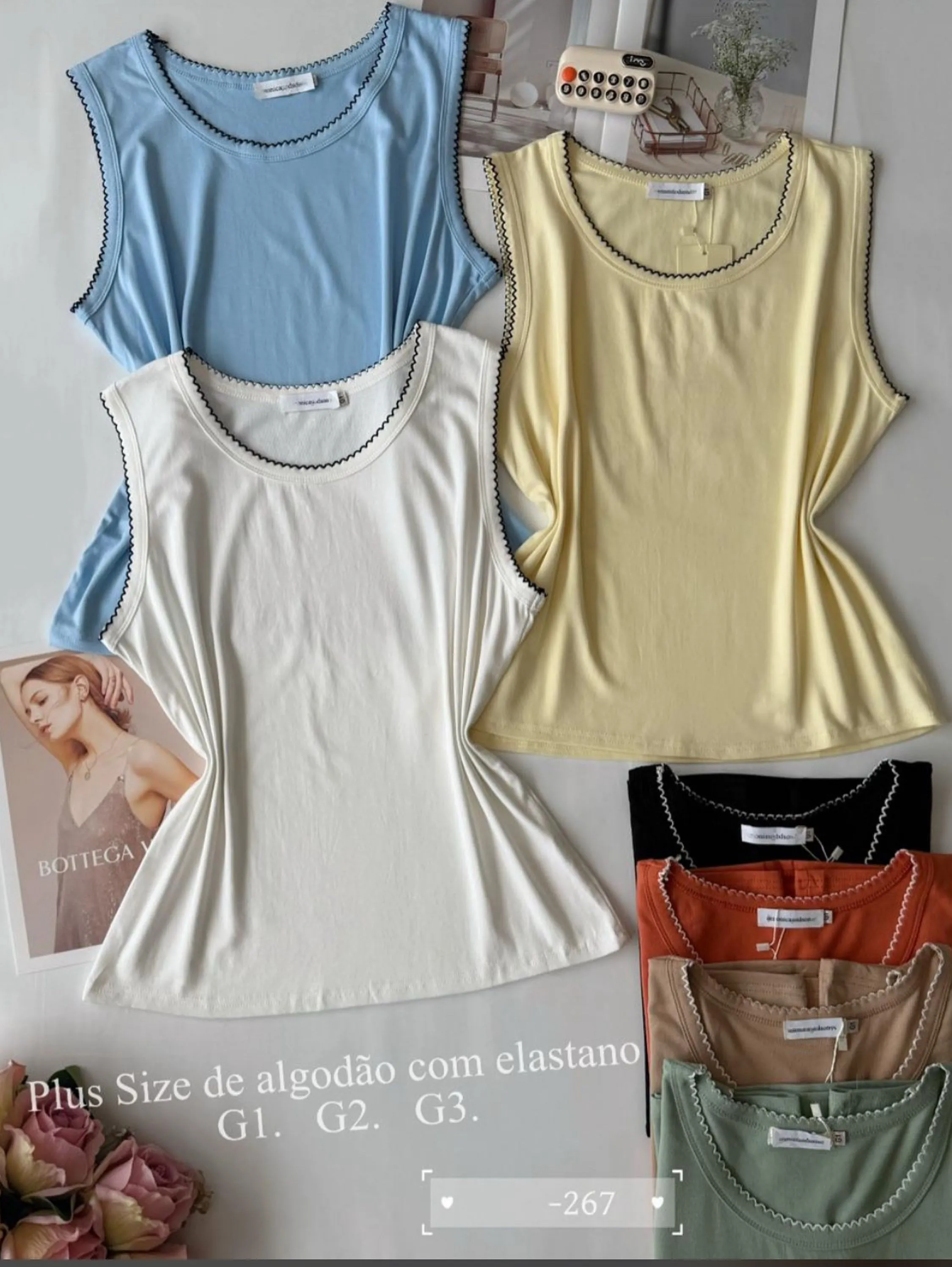 Regata algodão plus size