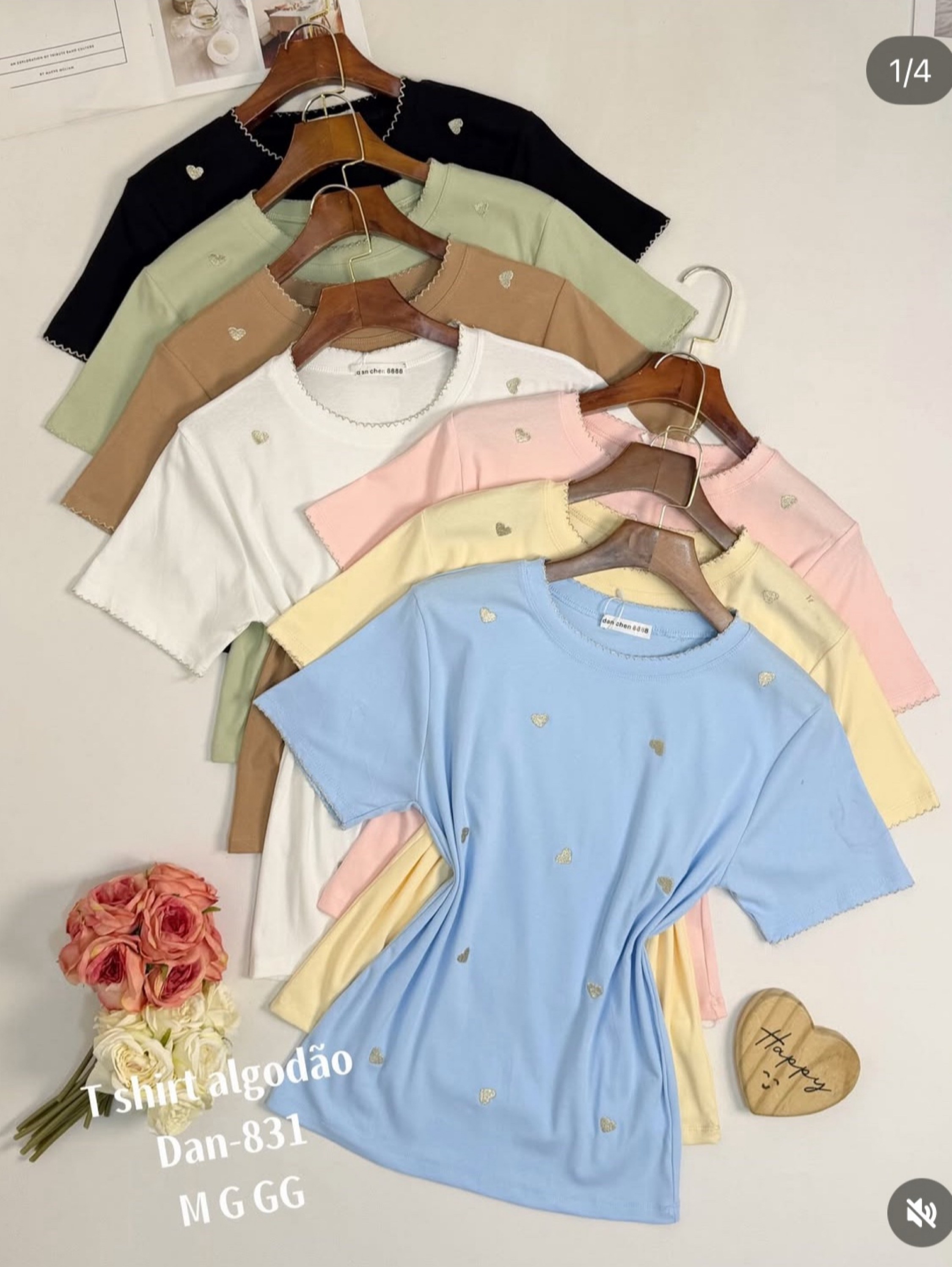 T shirt algodão importado