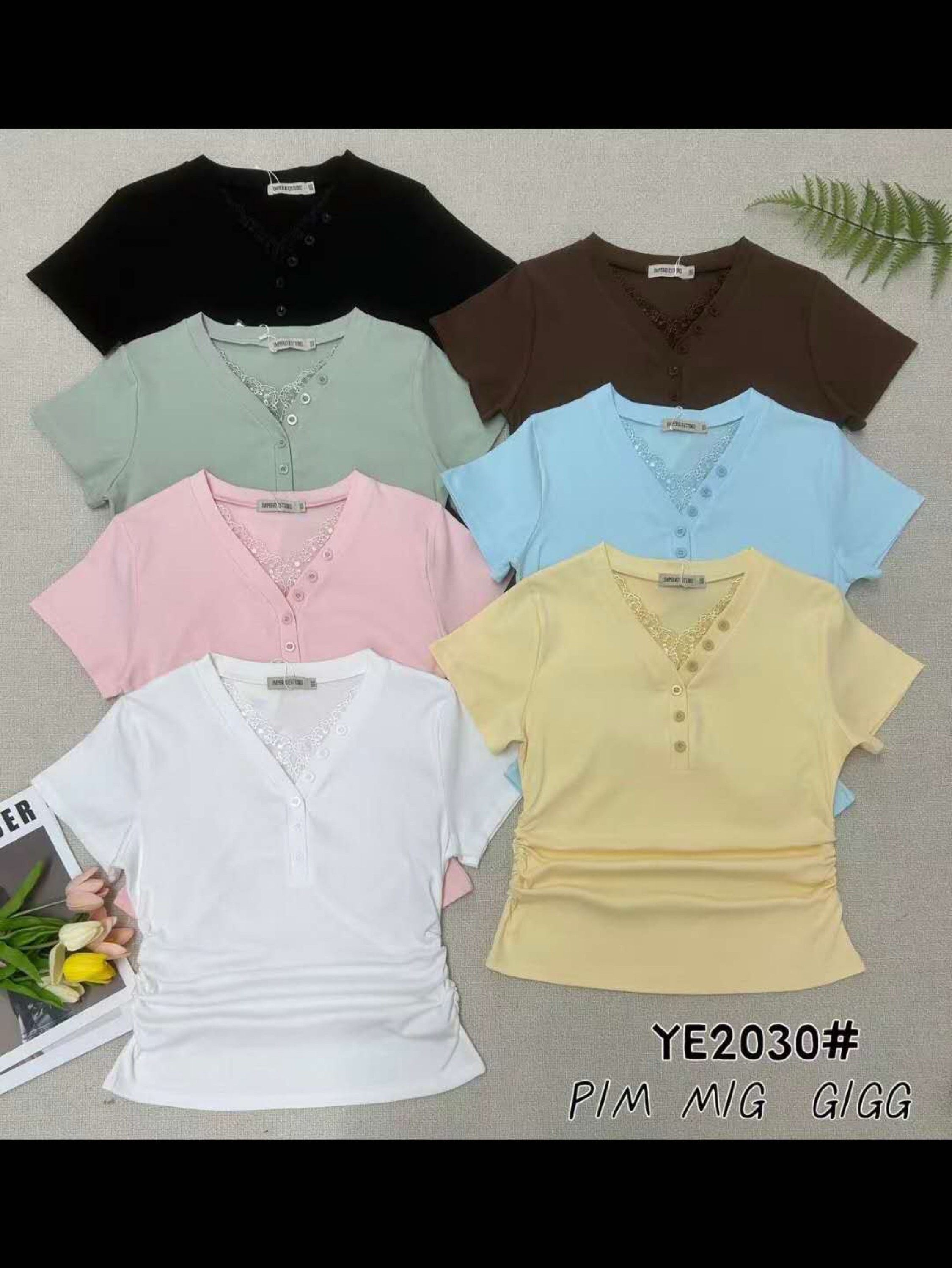 T shirt algodão com renda