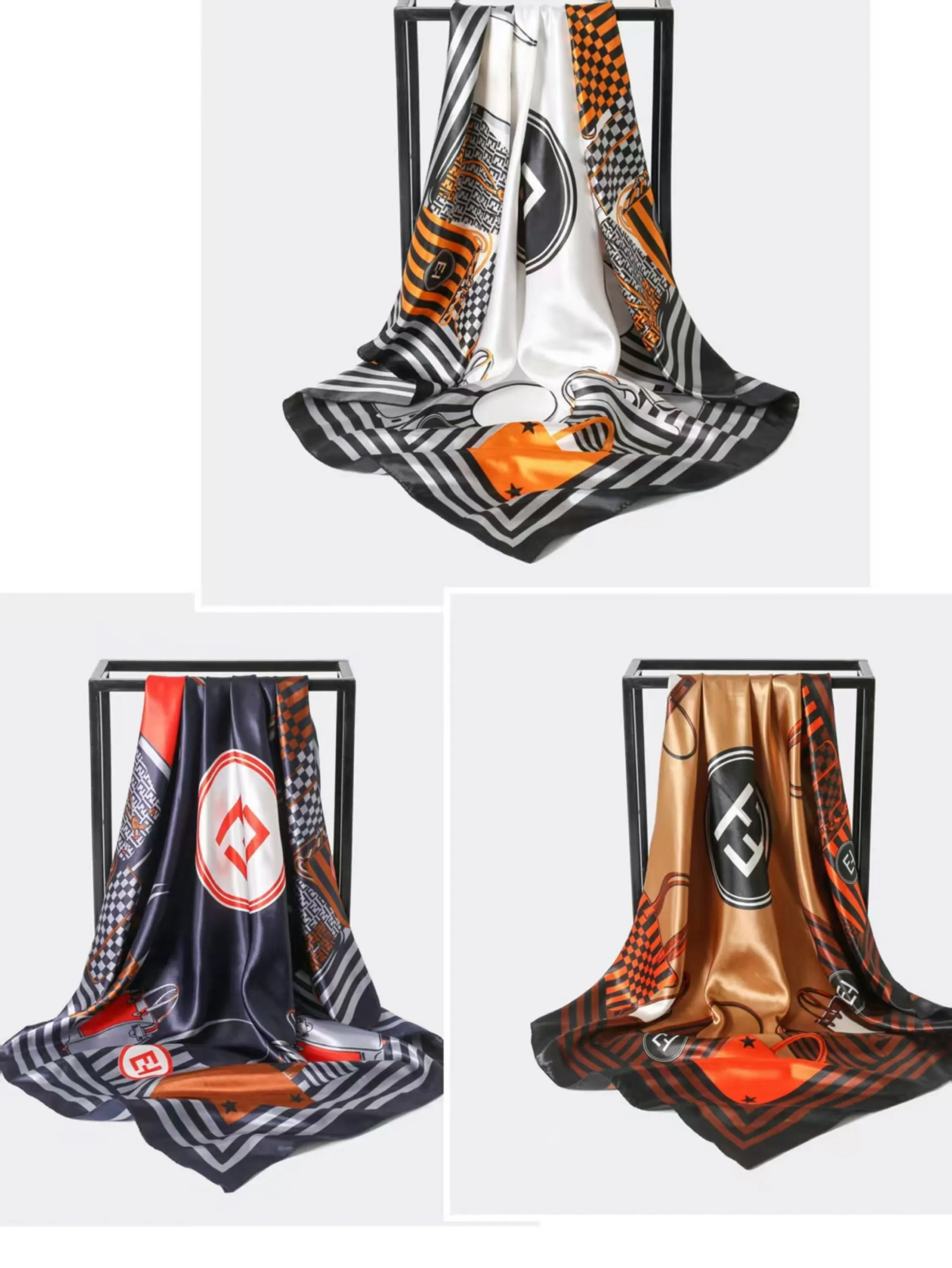 Lenço de seda 90*90