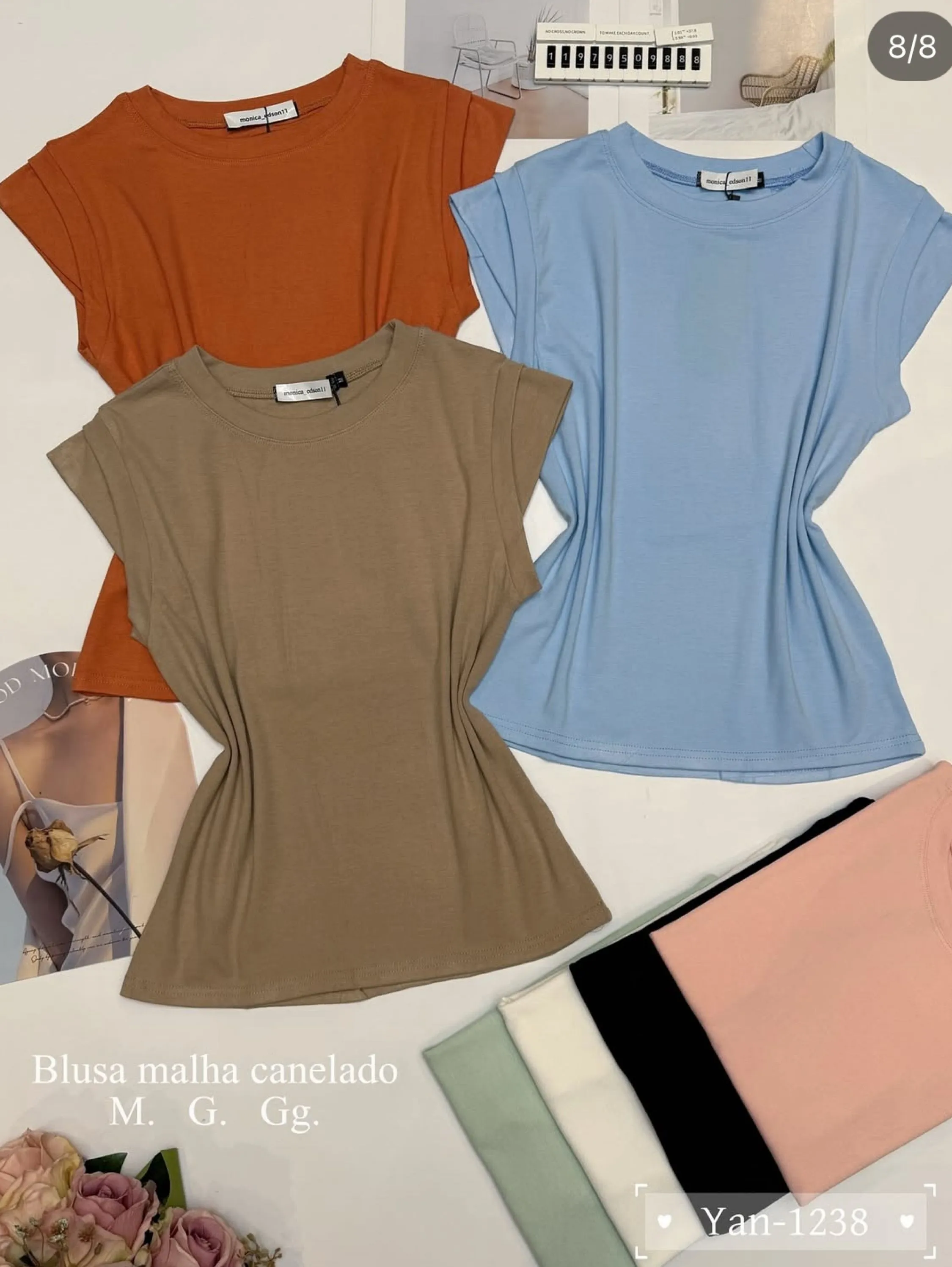 Blusa algodão canelado