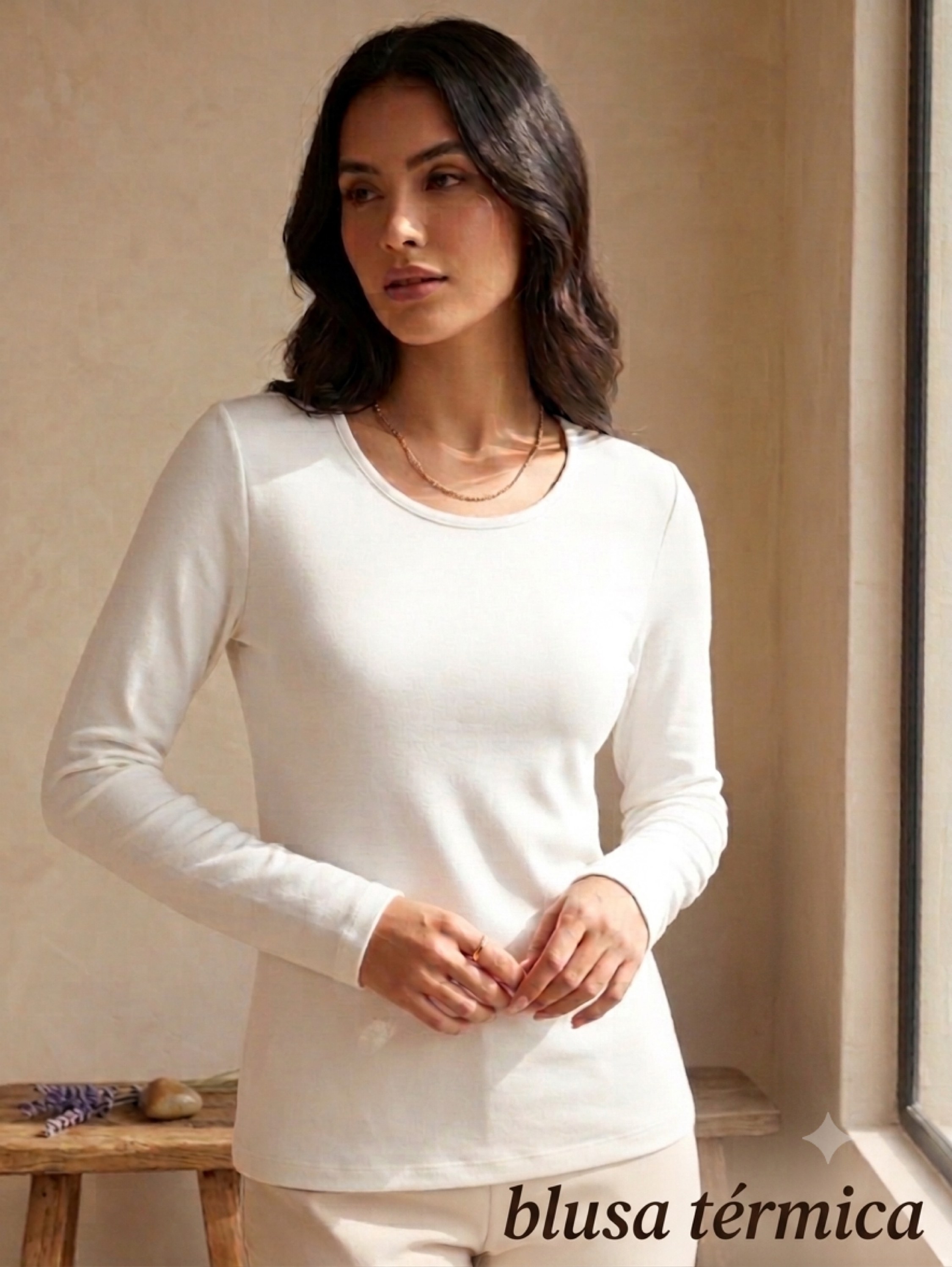 Blusa térmica feminina só branco
