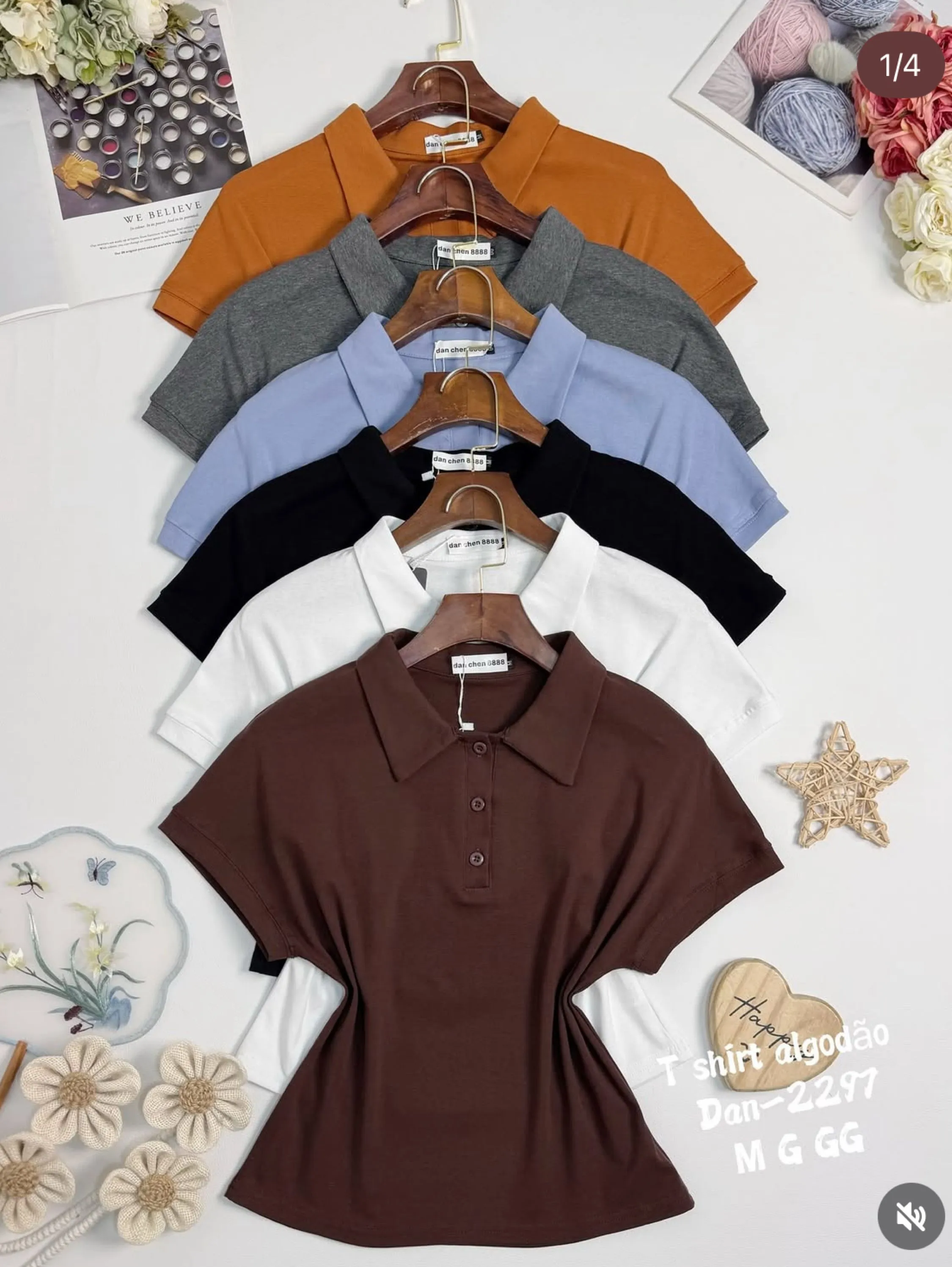 T shirt algodão polo canelado