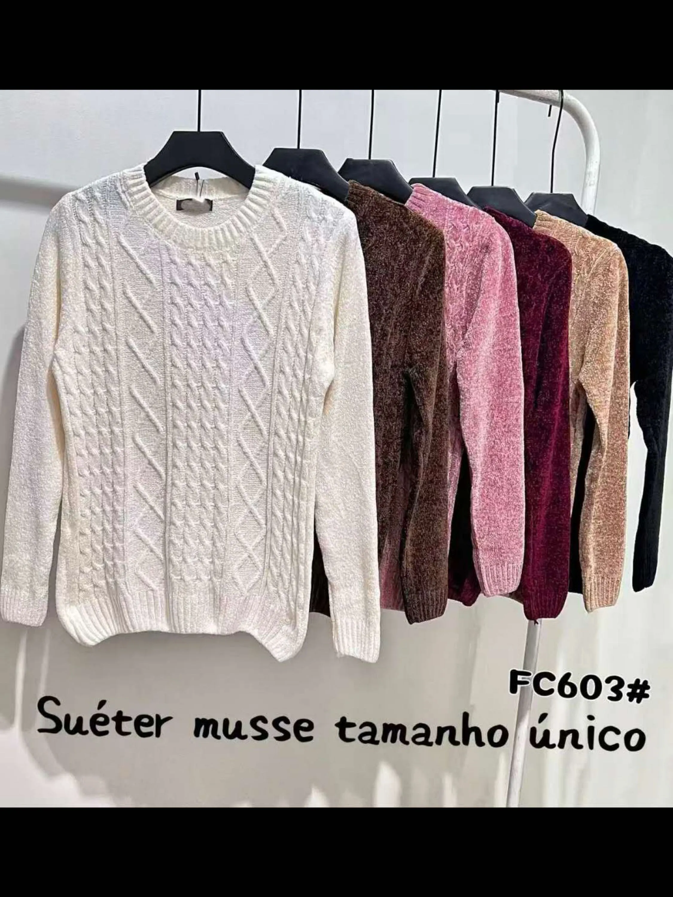 Blusa de chenille forra maior