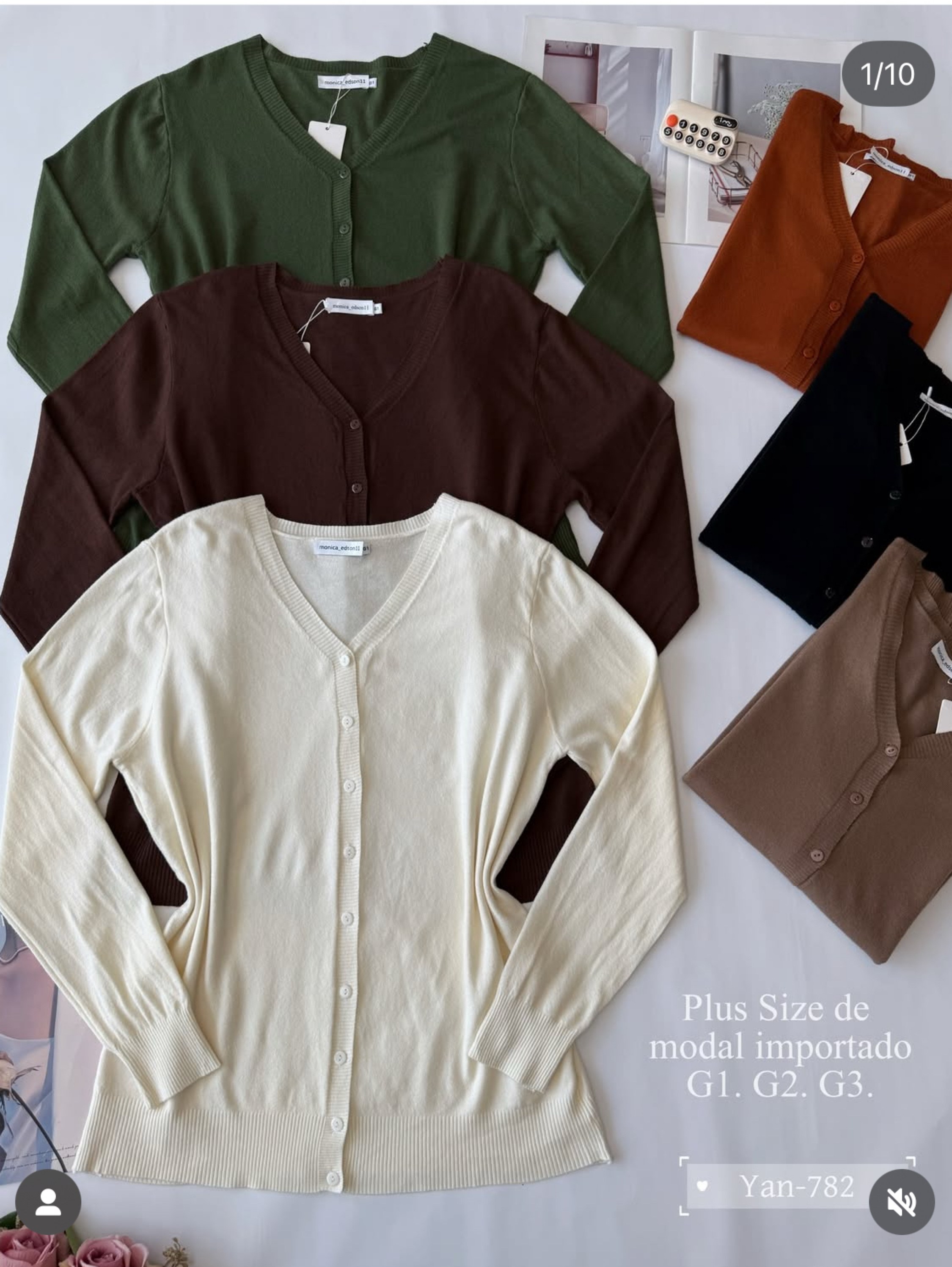 Cardiga modal plus size