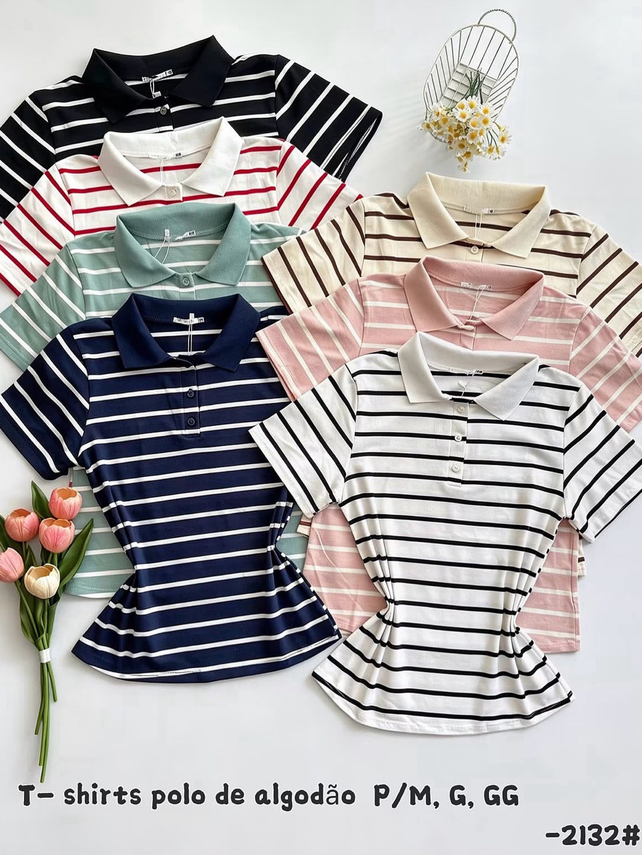 T shirt algodão de polo