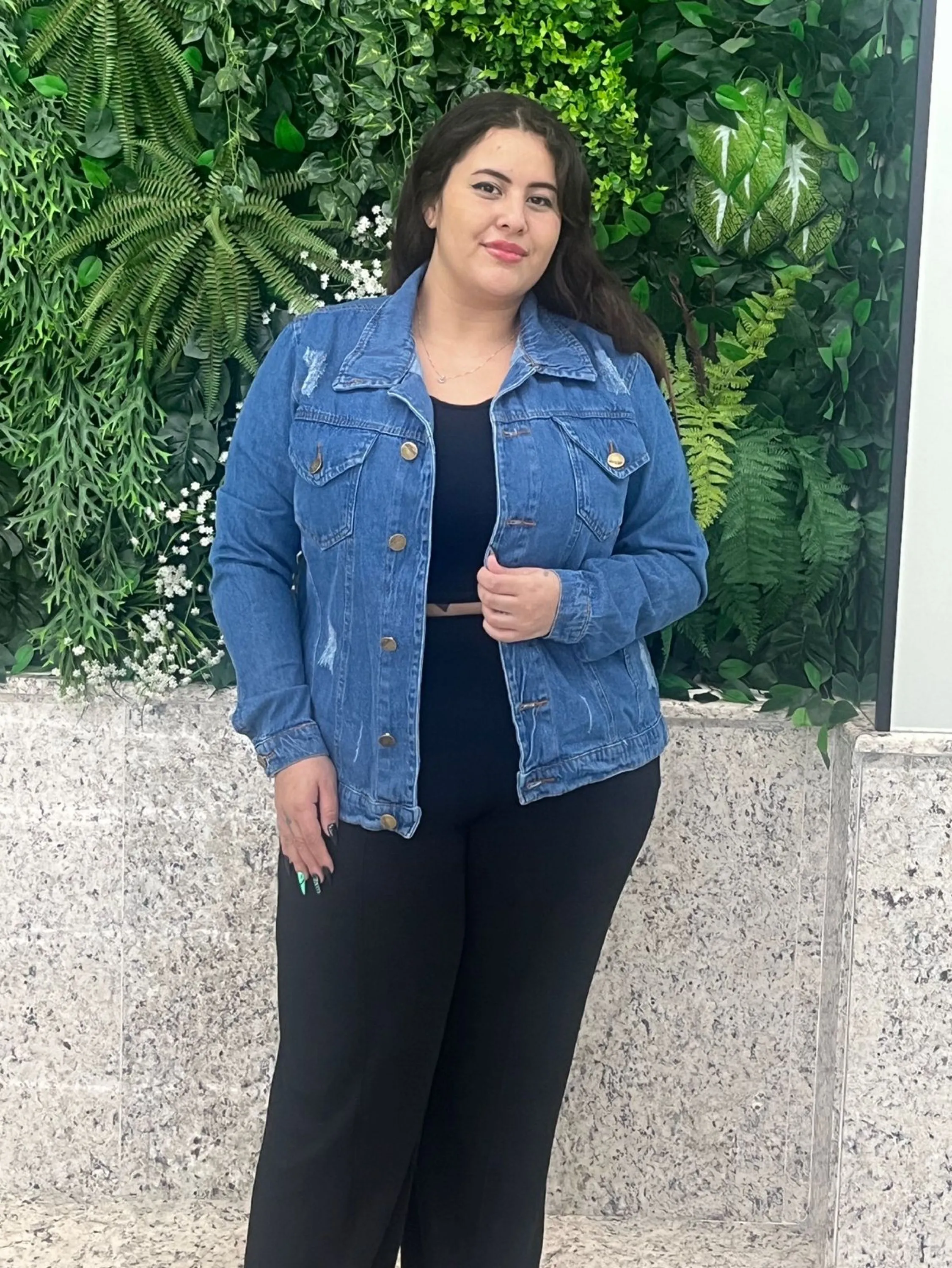 Jaqueta Jeans Plus Size