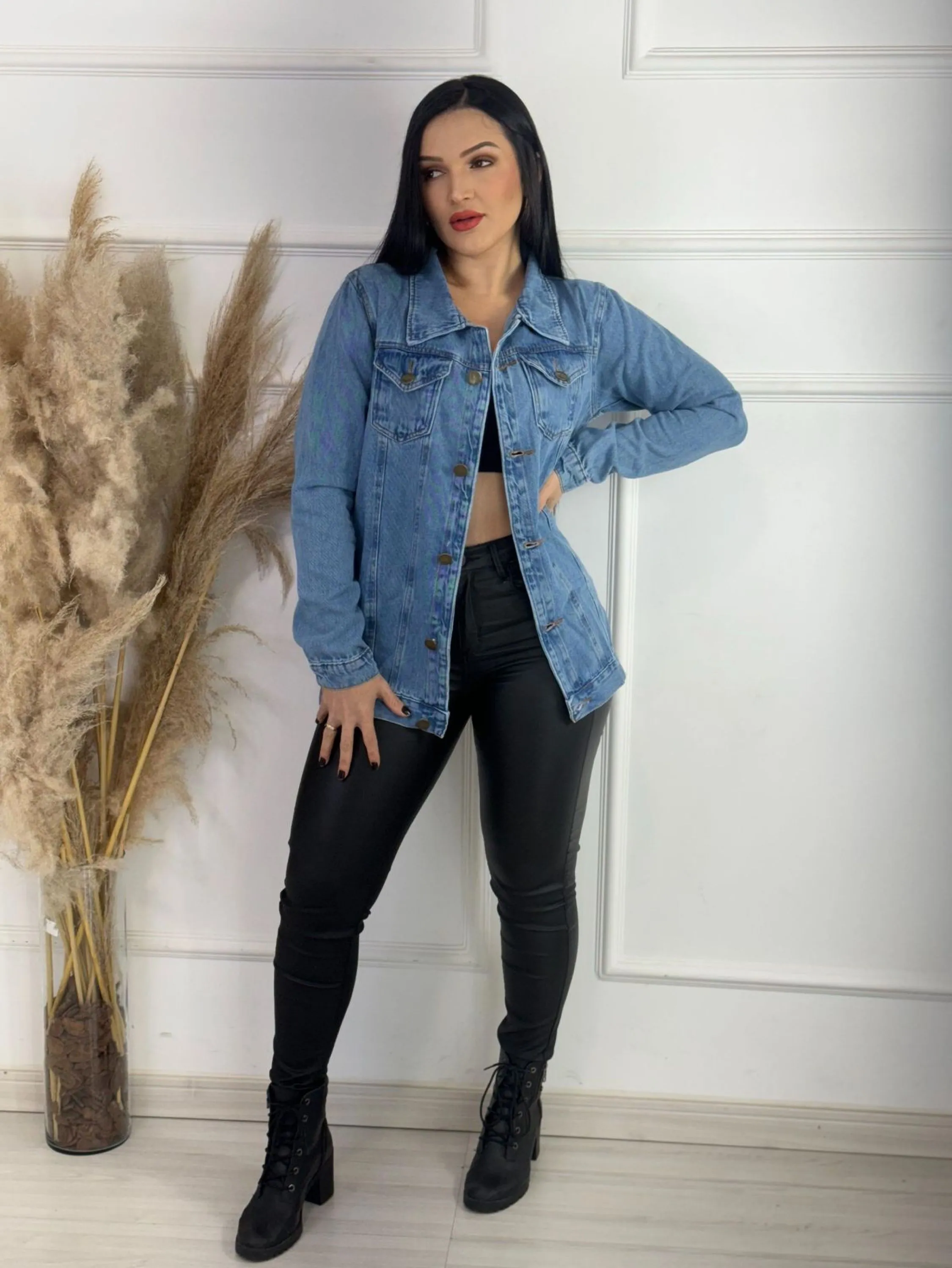 Jaqueta Jeans Longa