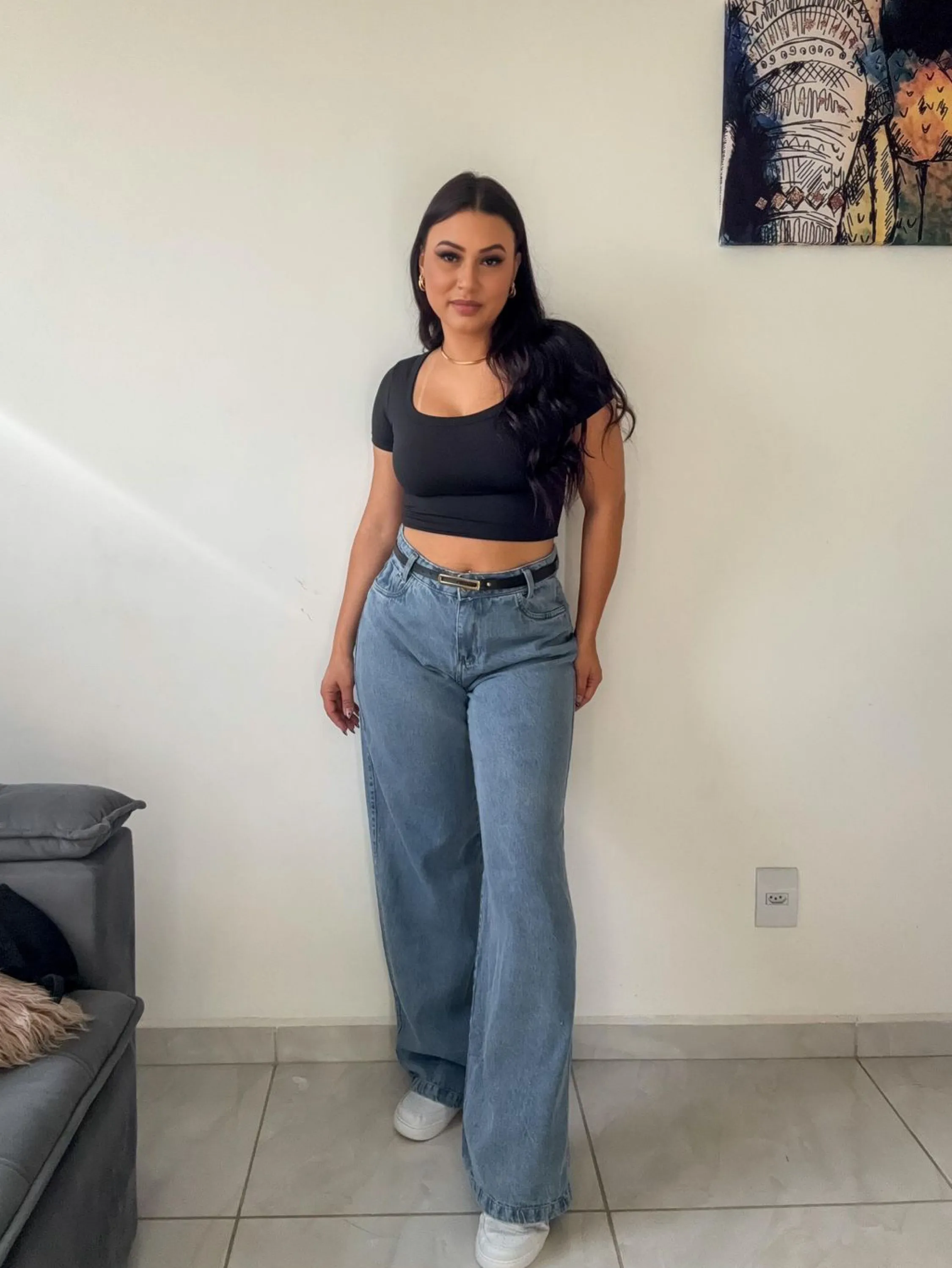 Calça Jeans Wide Leg