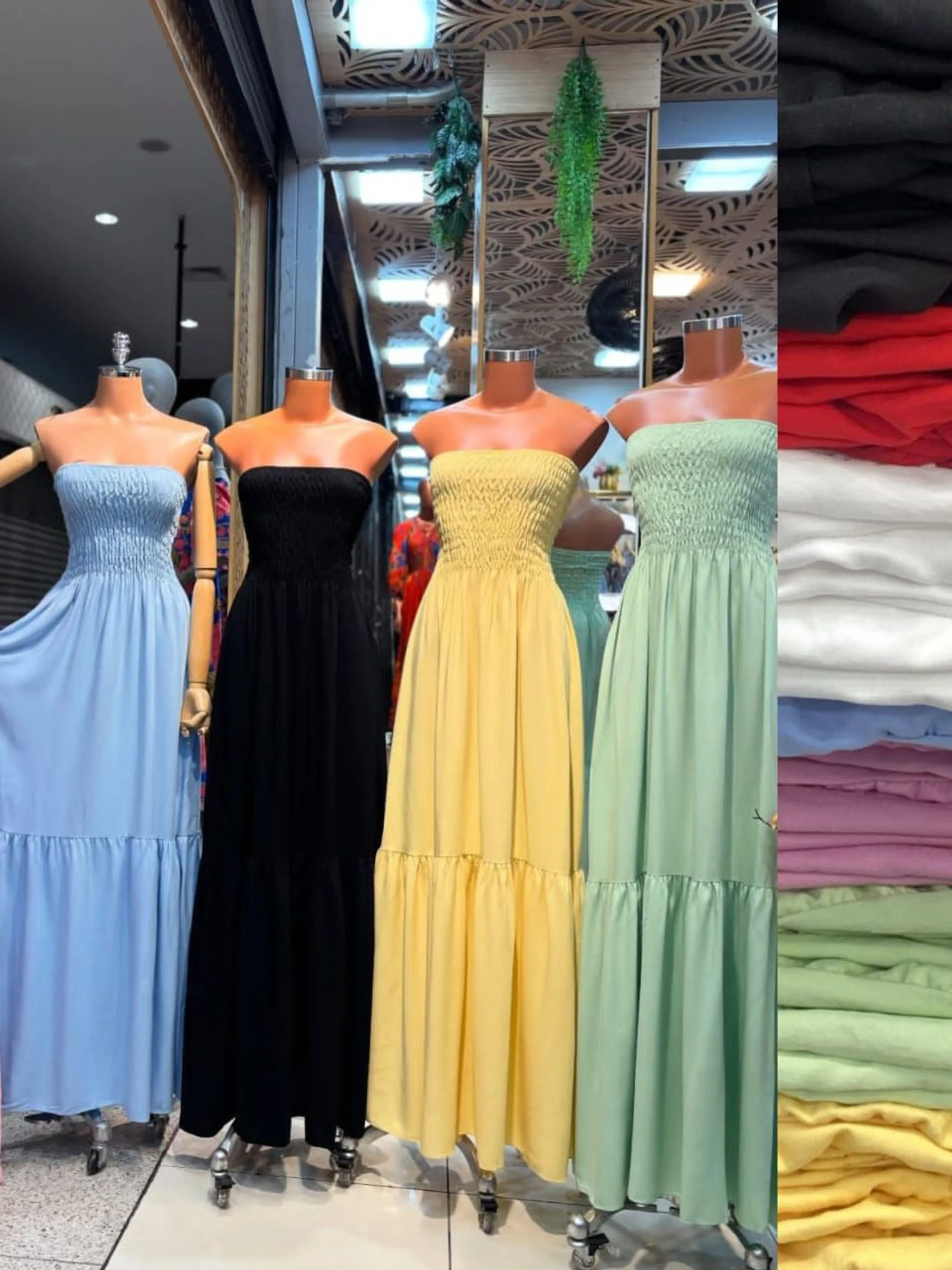 Vestido tomara de caia Viscolinho