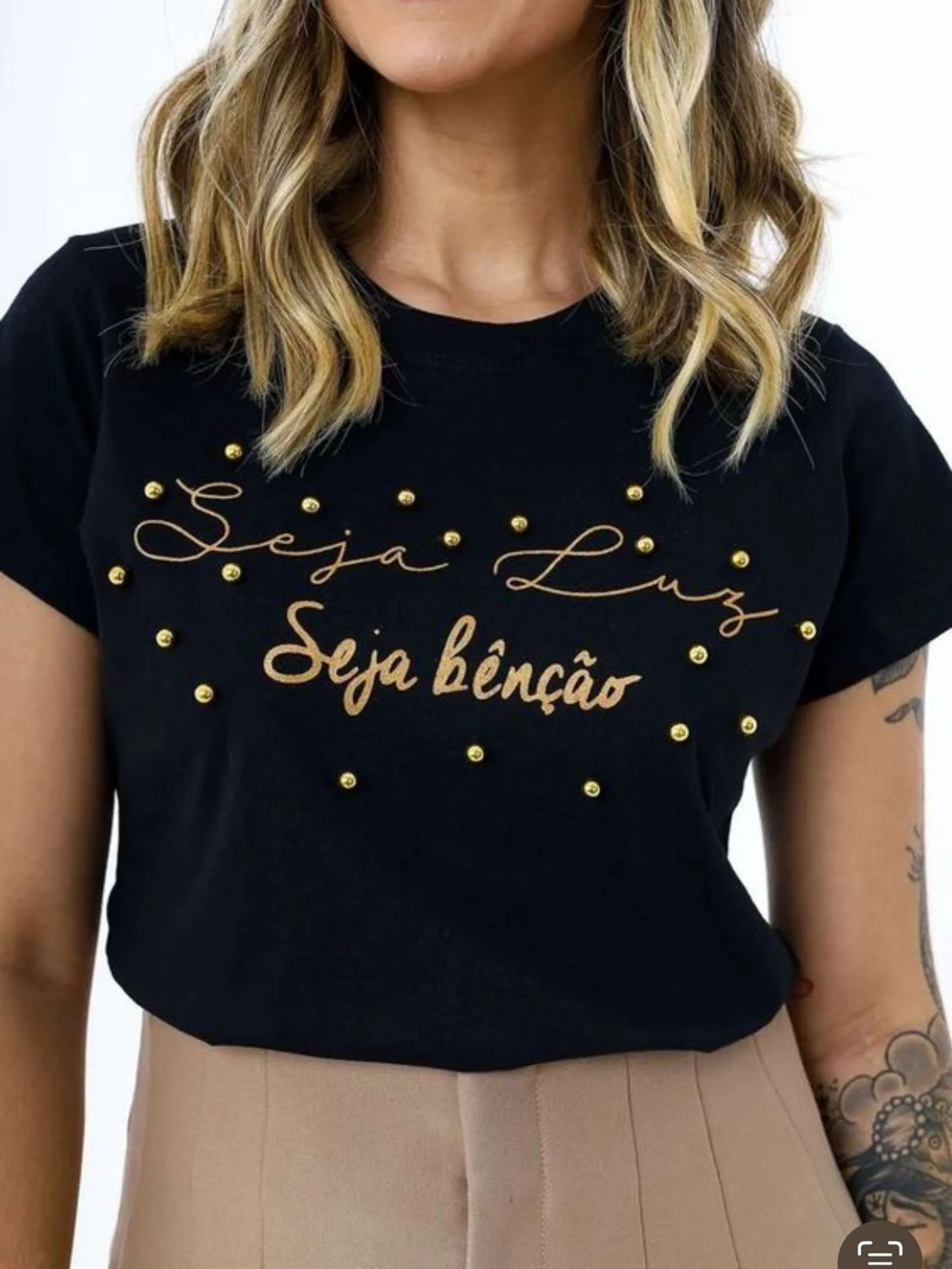 Tshirt seja luz seja benção