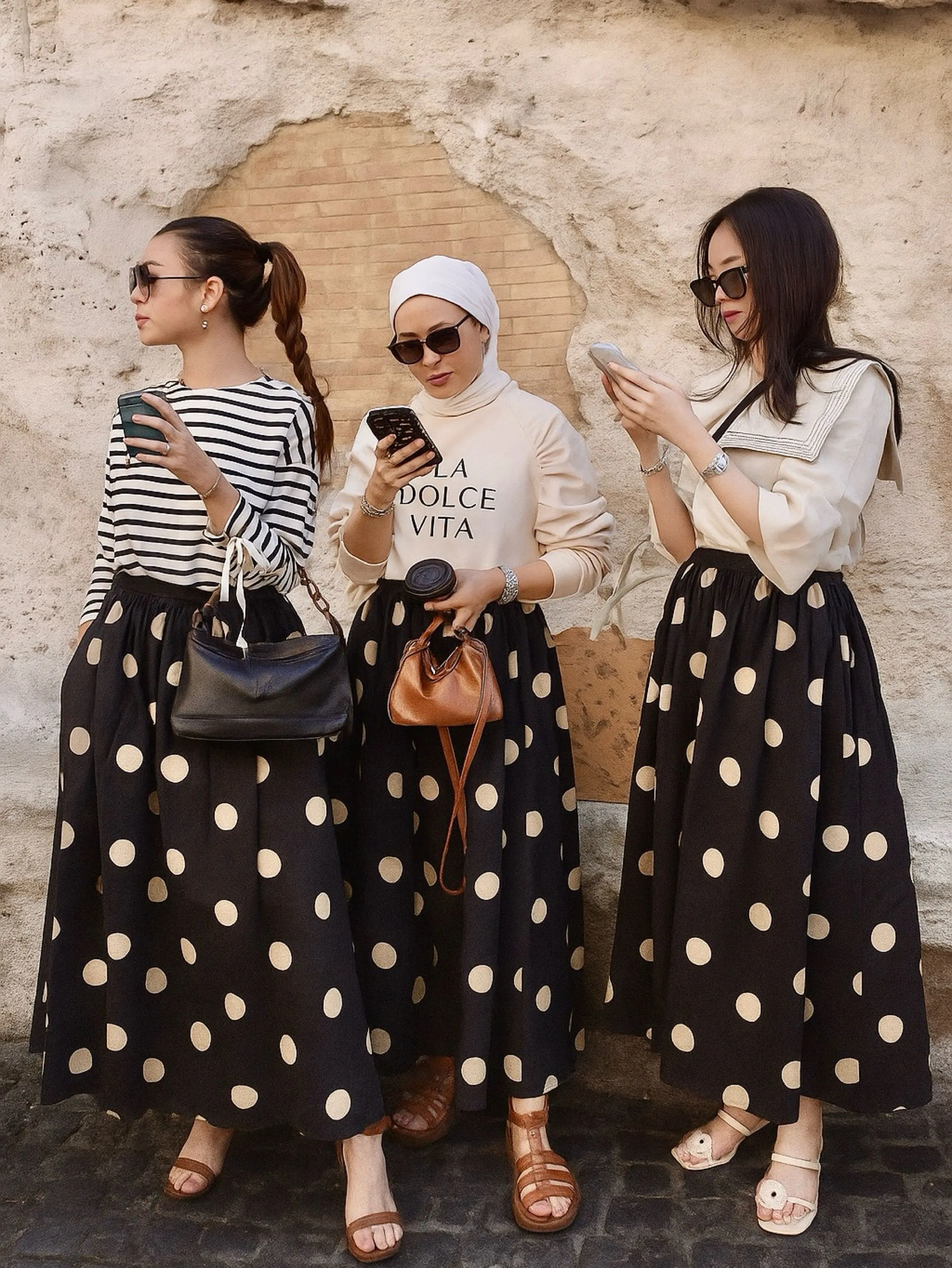 Saia franzida Poa maxi midi