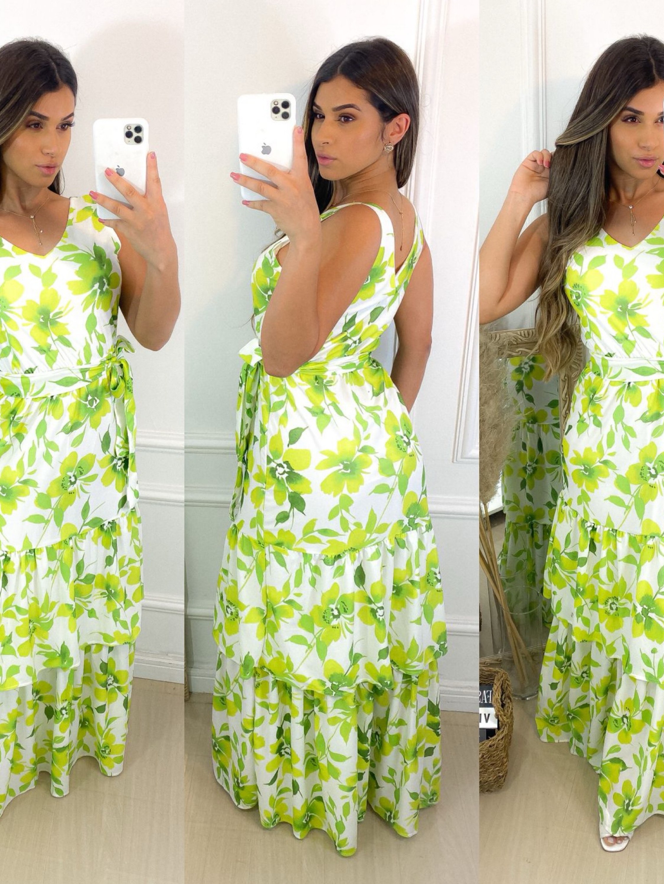 Vestido longo forrada