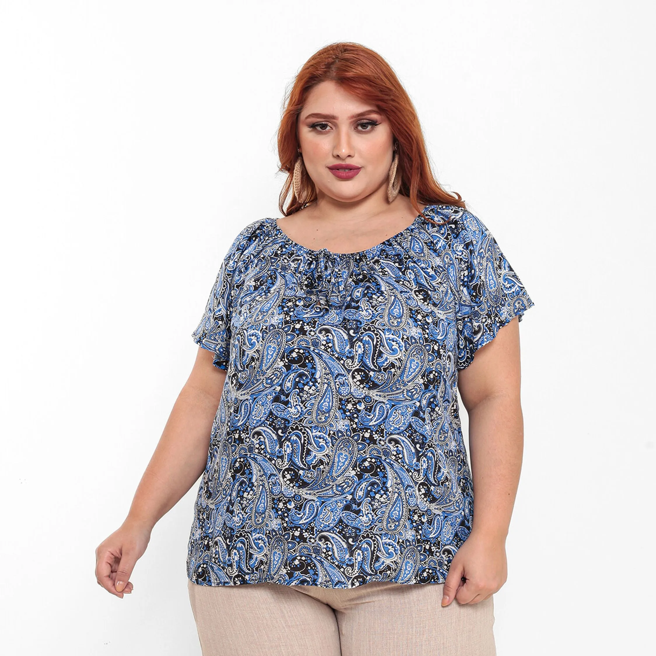 Blusinha Ciganinha  Estampada Viscose