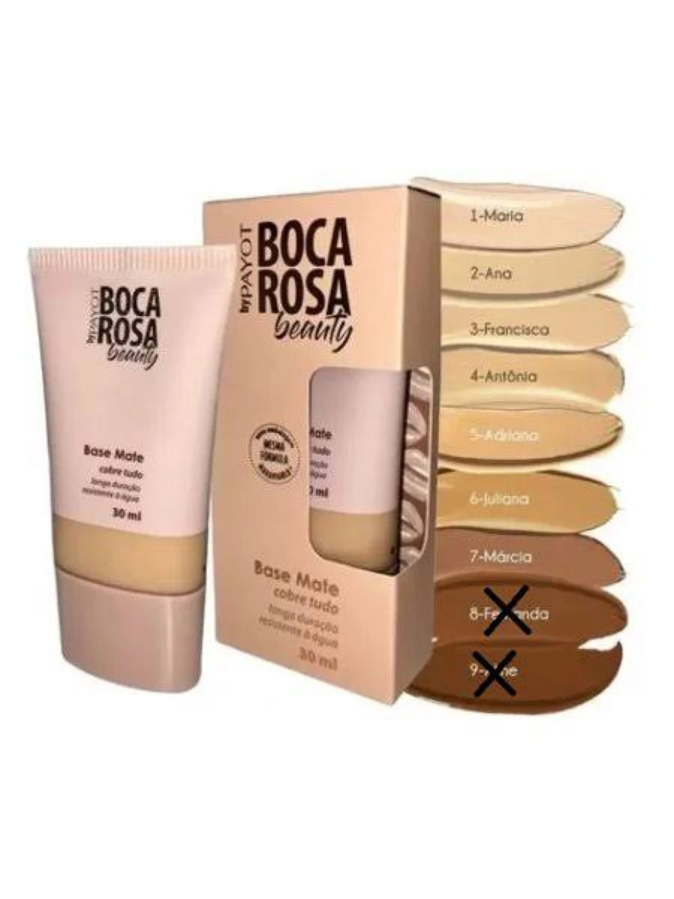 Base líquida Matte Boca Rosa - Naluna Makeup