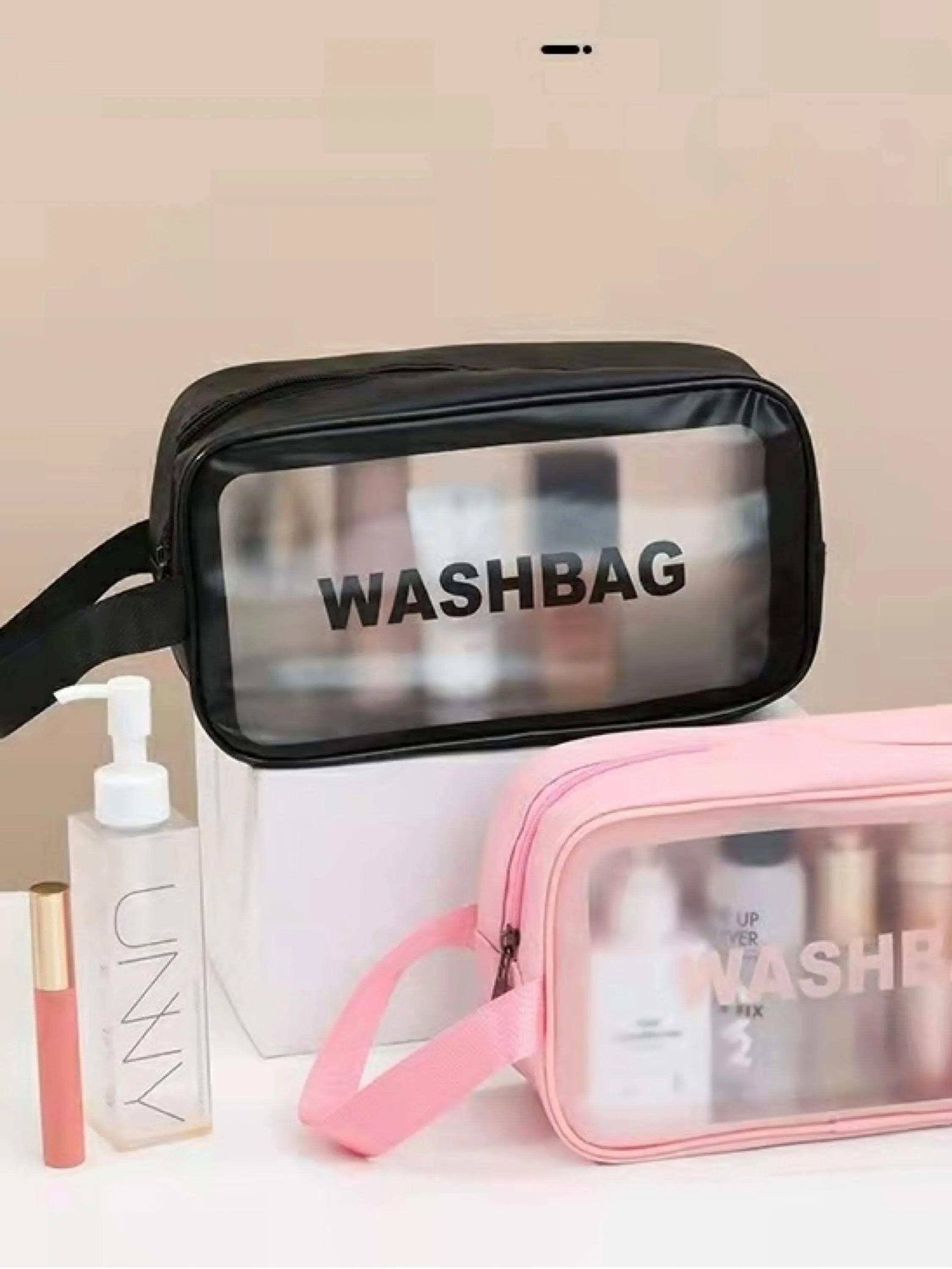 Necessarie Transparente PEQUENA Bolsa Washbag - Naluna Makeup