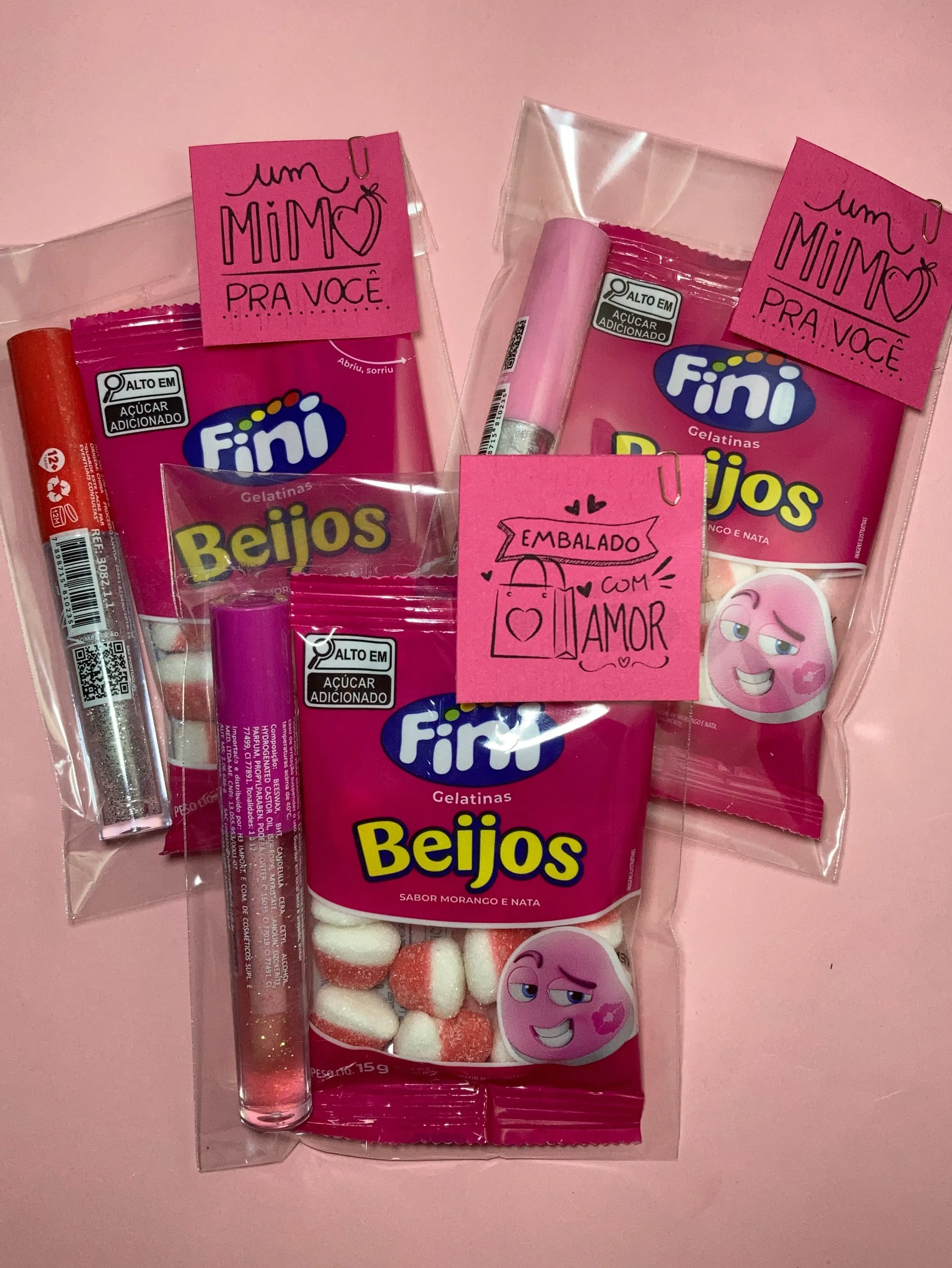 Kit c/10 Mimo Gloss Vivai + Fini Beijos 15g - Naluna Makeup