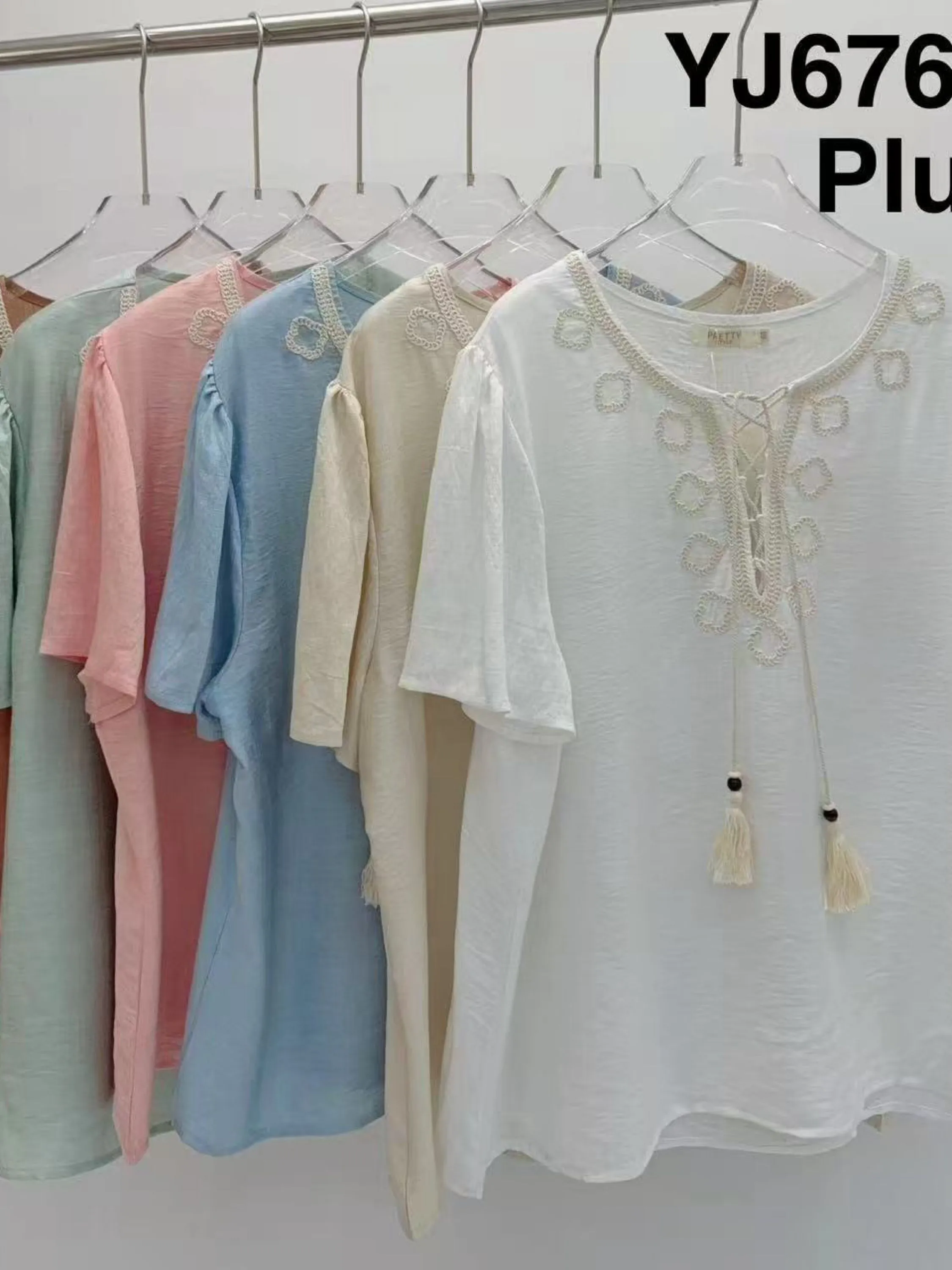 Plus Blusas manga curta wei060708