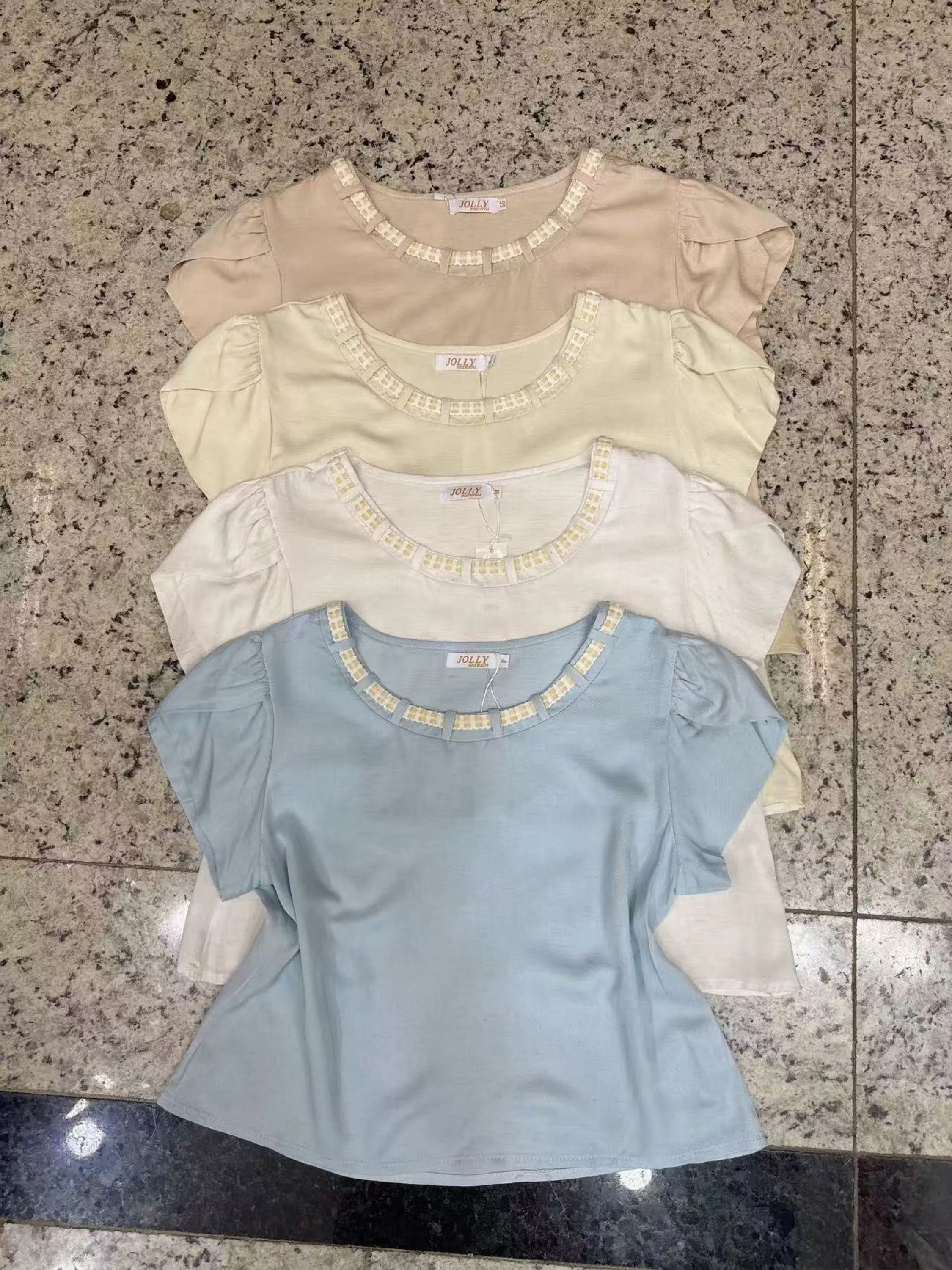 Cropped blusas manga curta wei060708