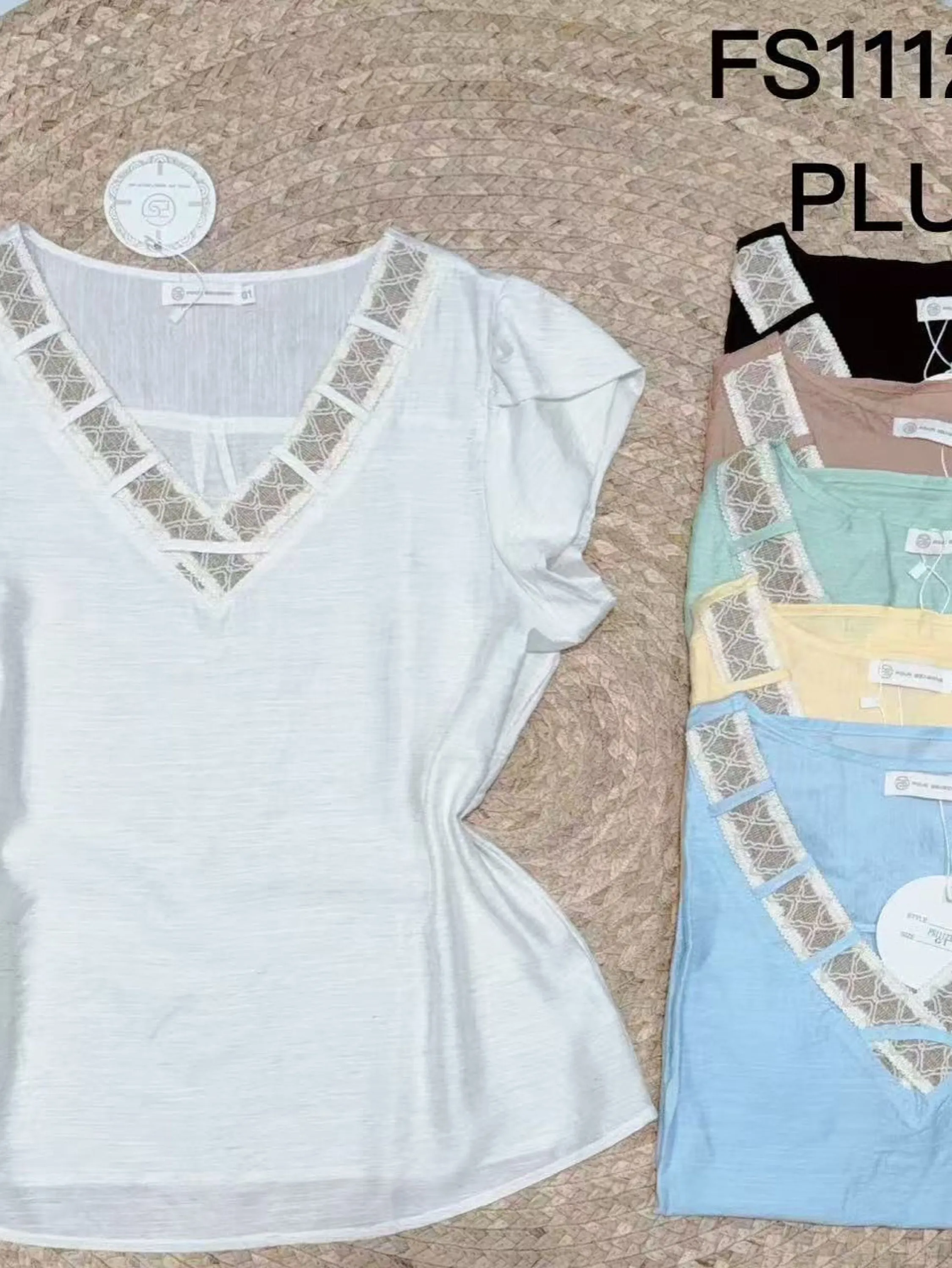Plus Blusas manga curta wei060708