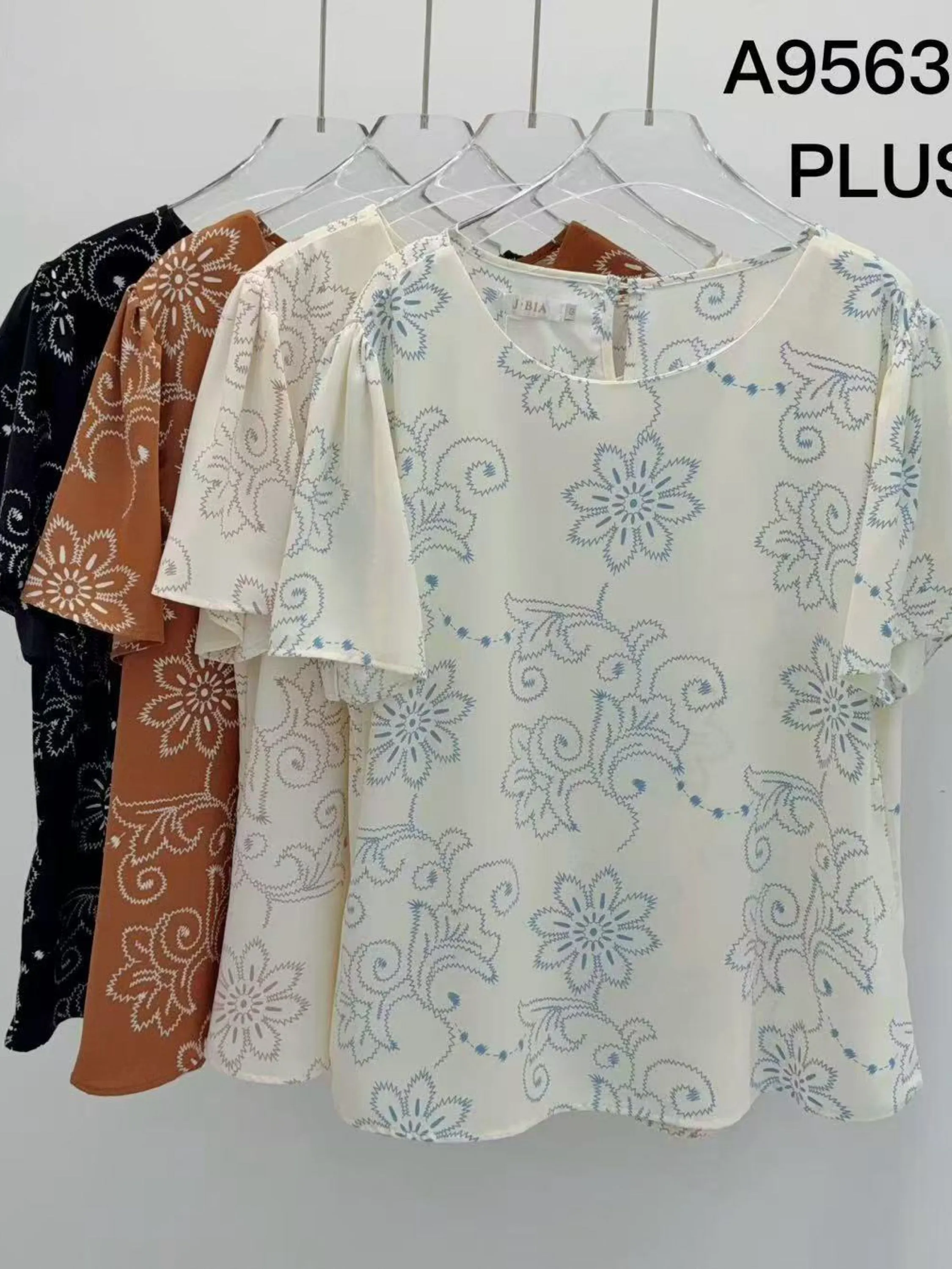 Plus blusas manga curta wei060708