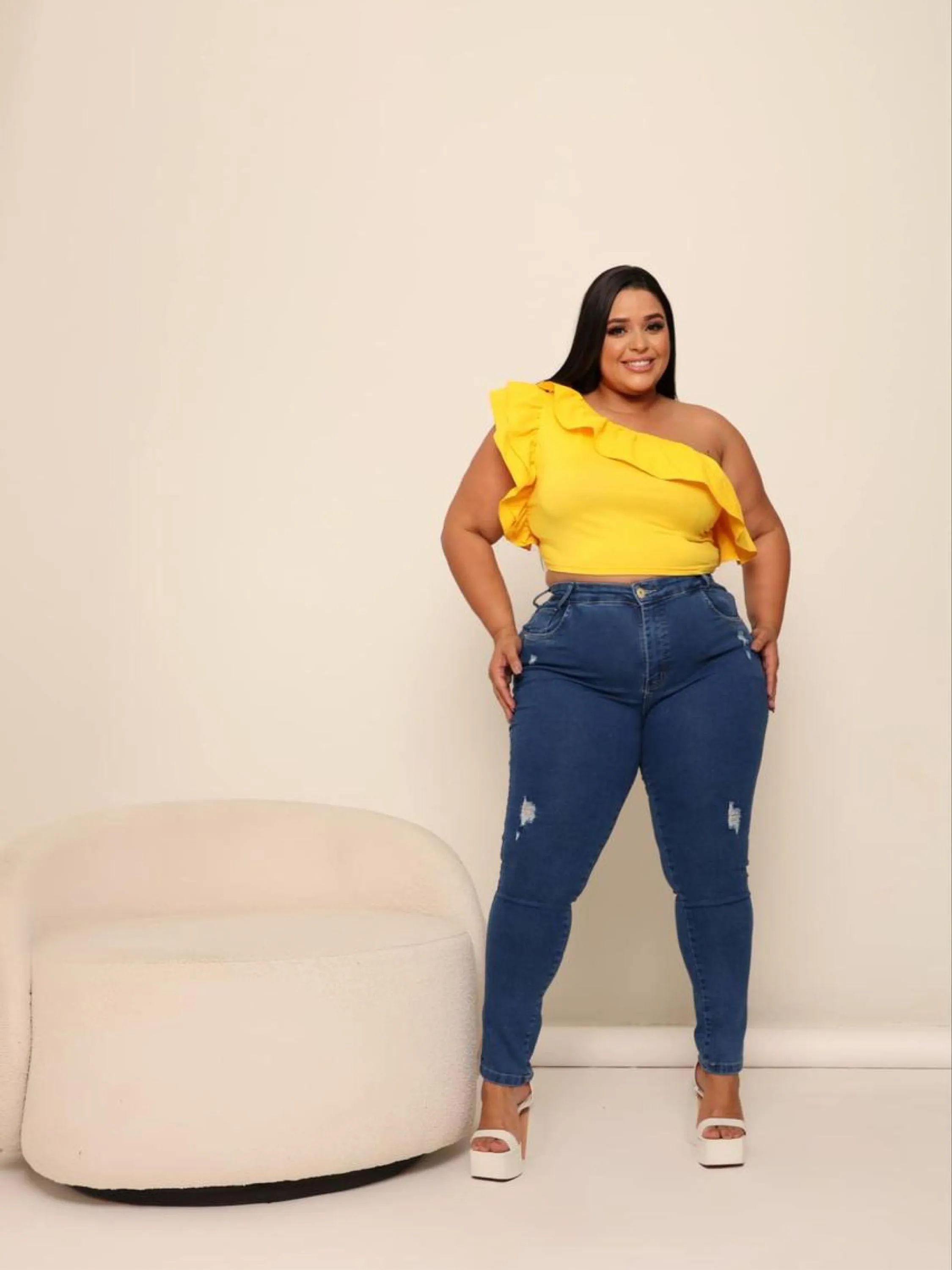 Calça plus size com laicra