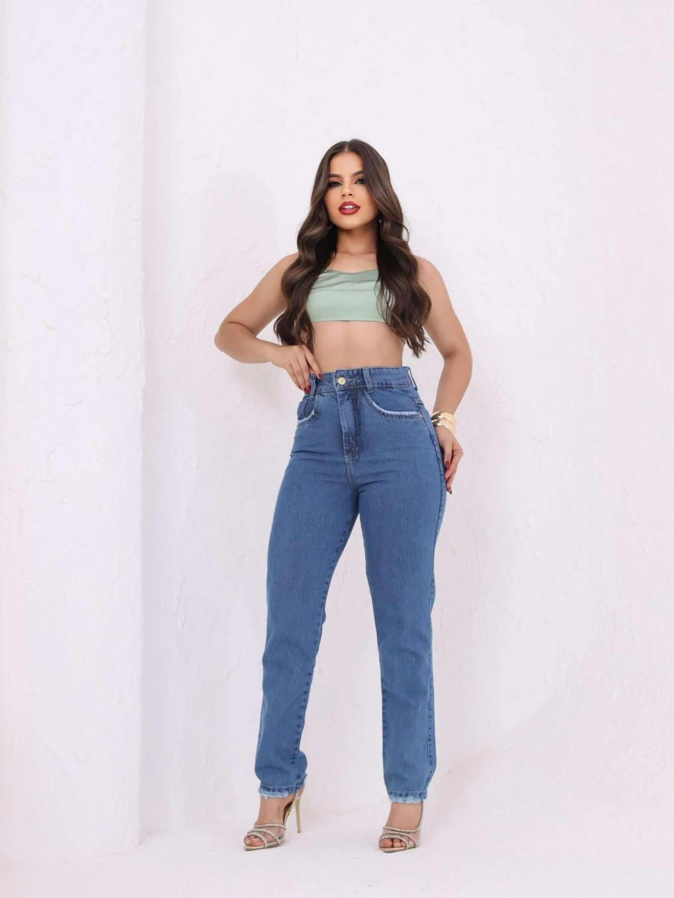 Calça mom jeans sem laicra