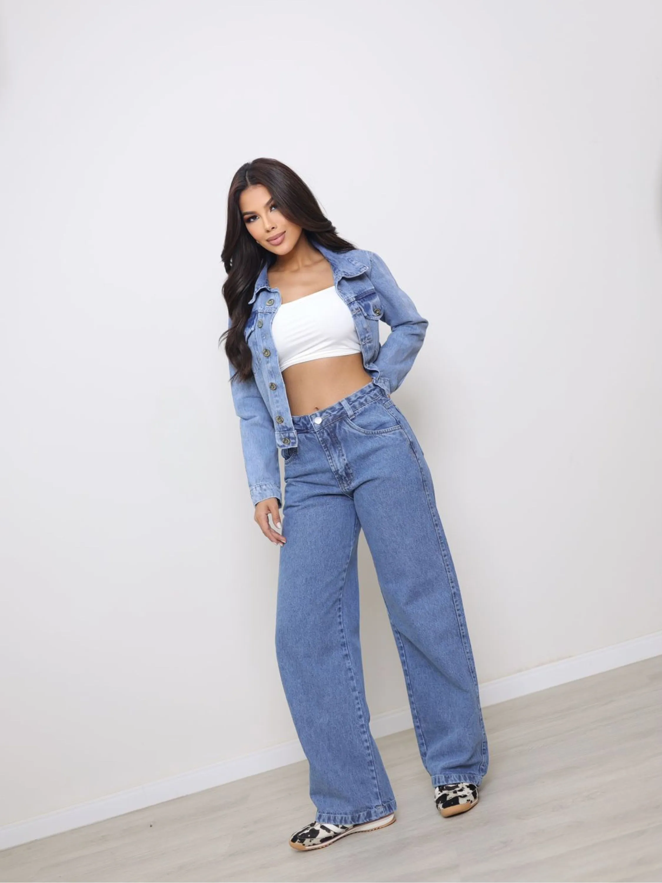 Calça jeans wide leg