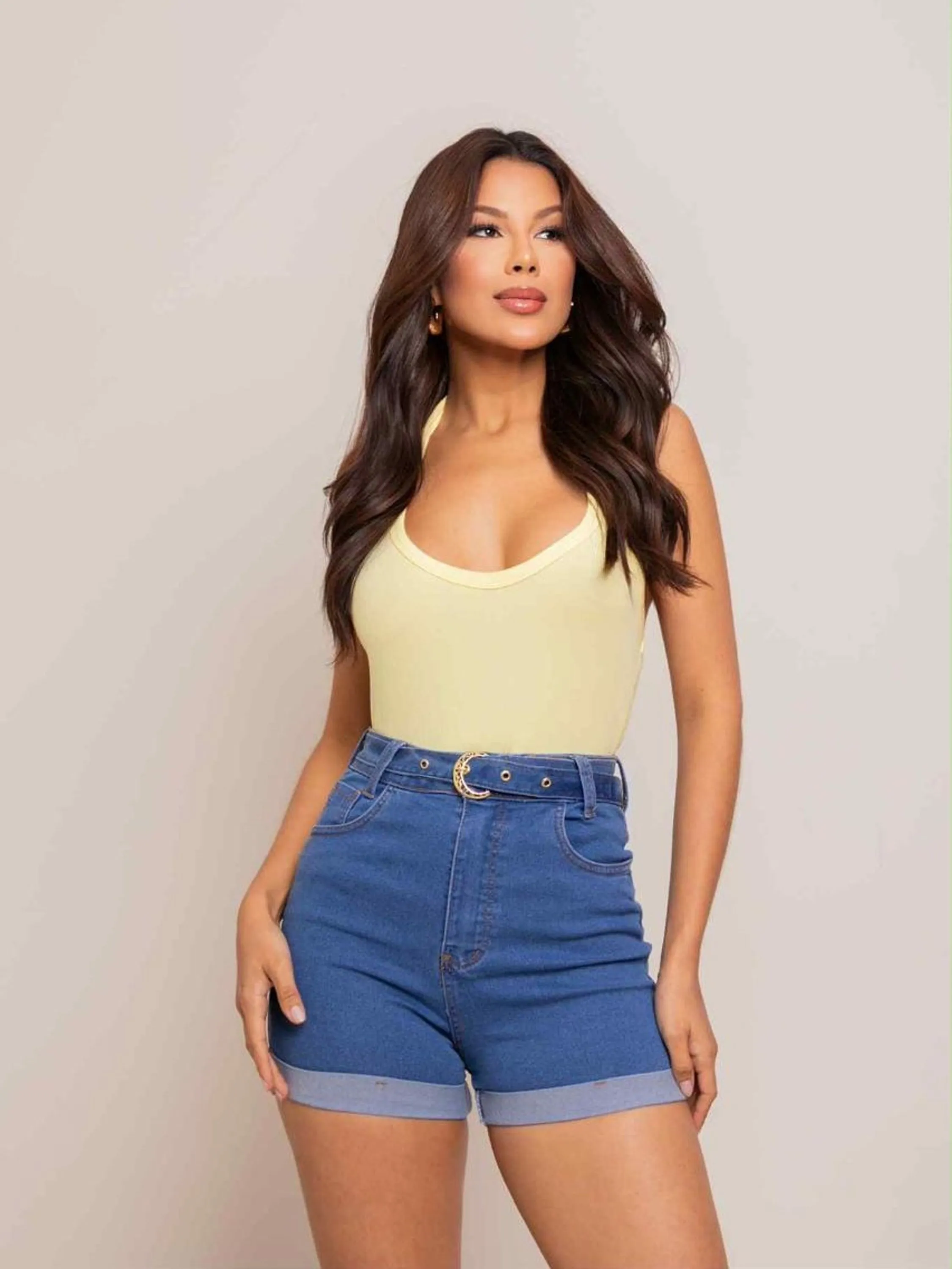 Short com laicra jeans