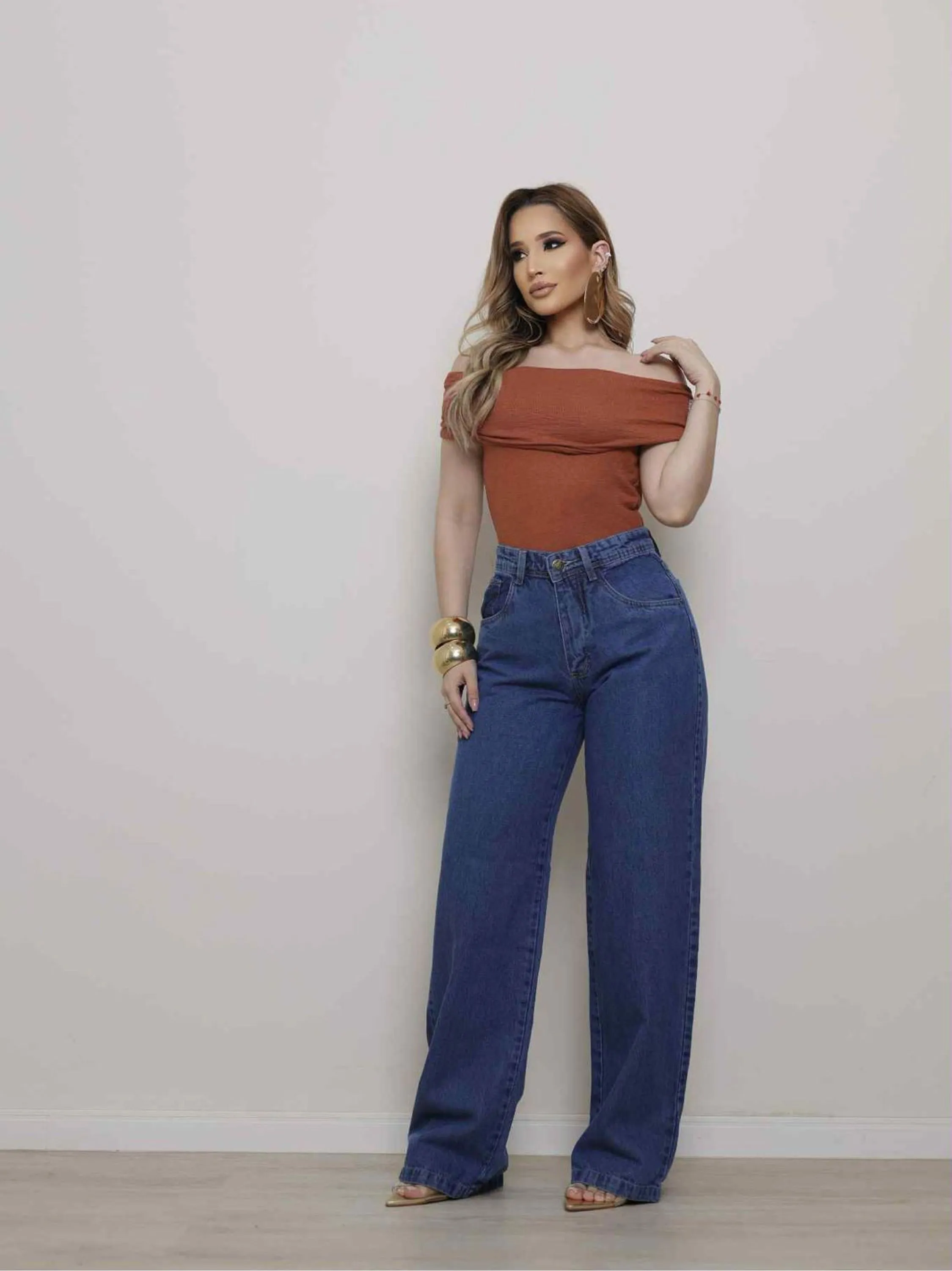 Wide leg sem laicra