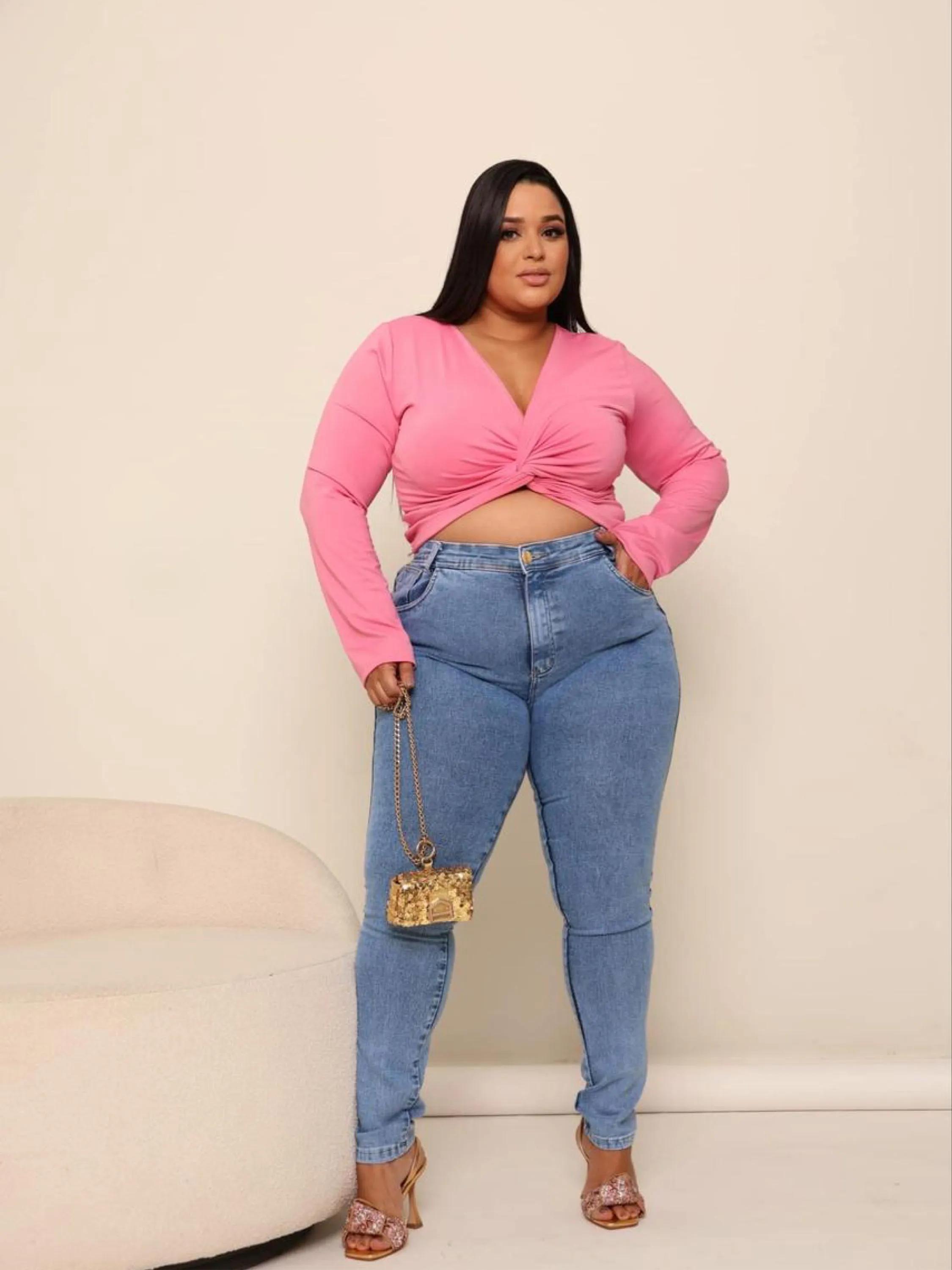 Calça plus size com laicra