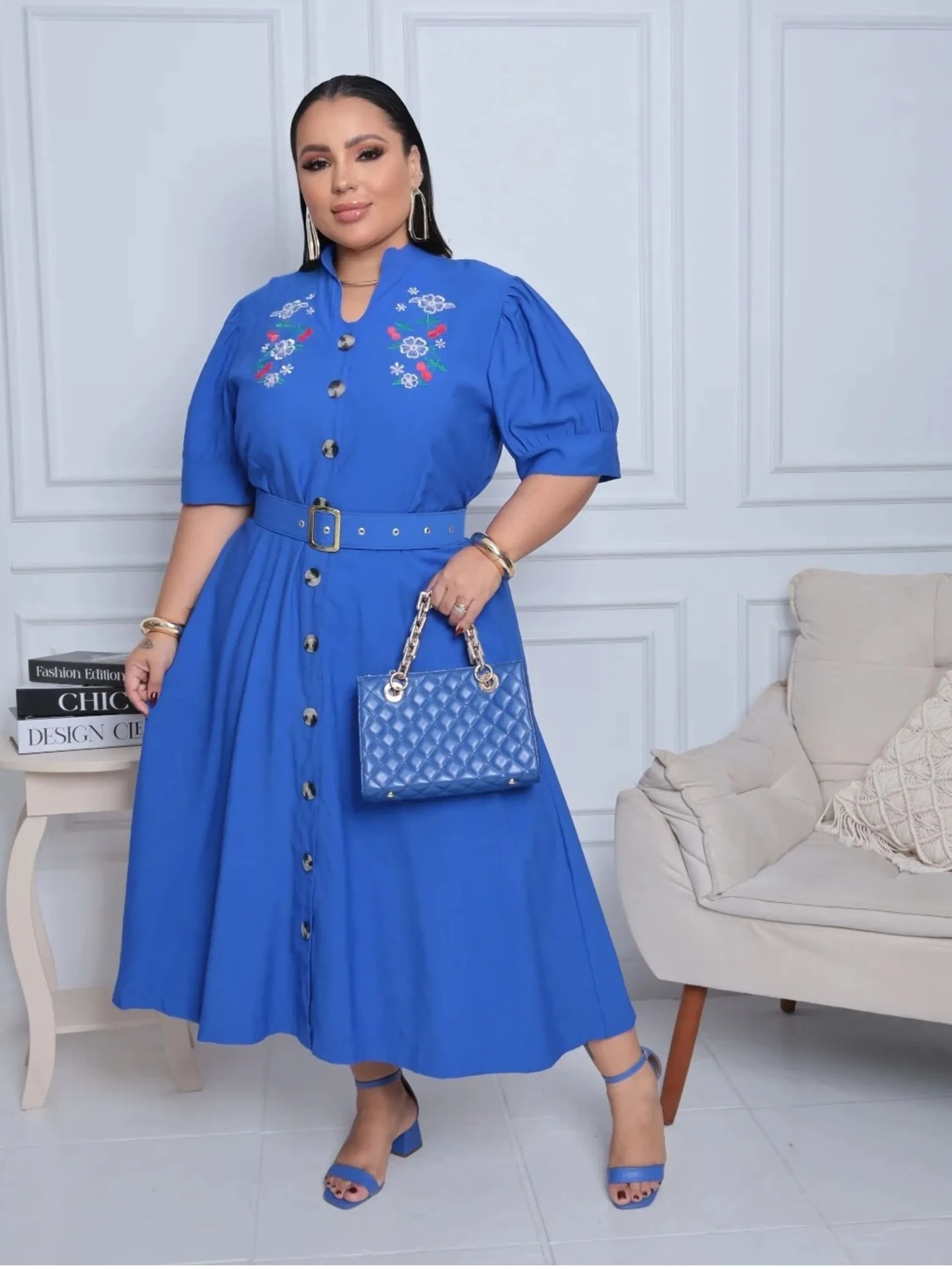Vestido plus moda evangélica