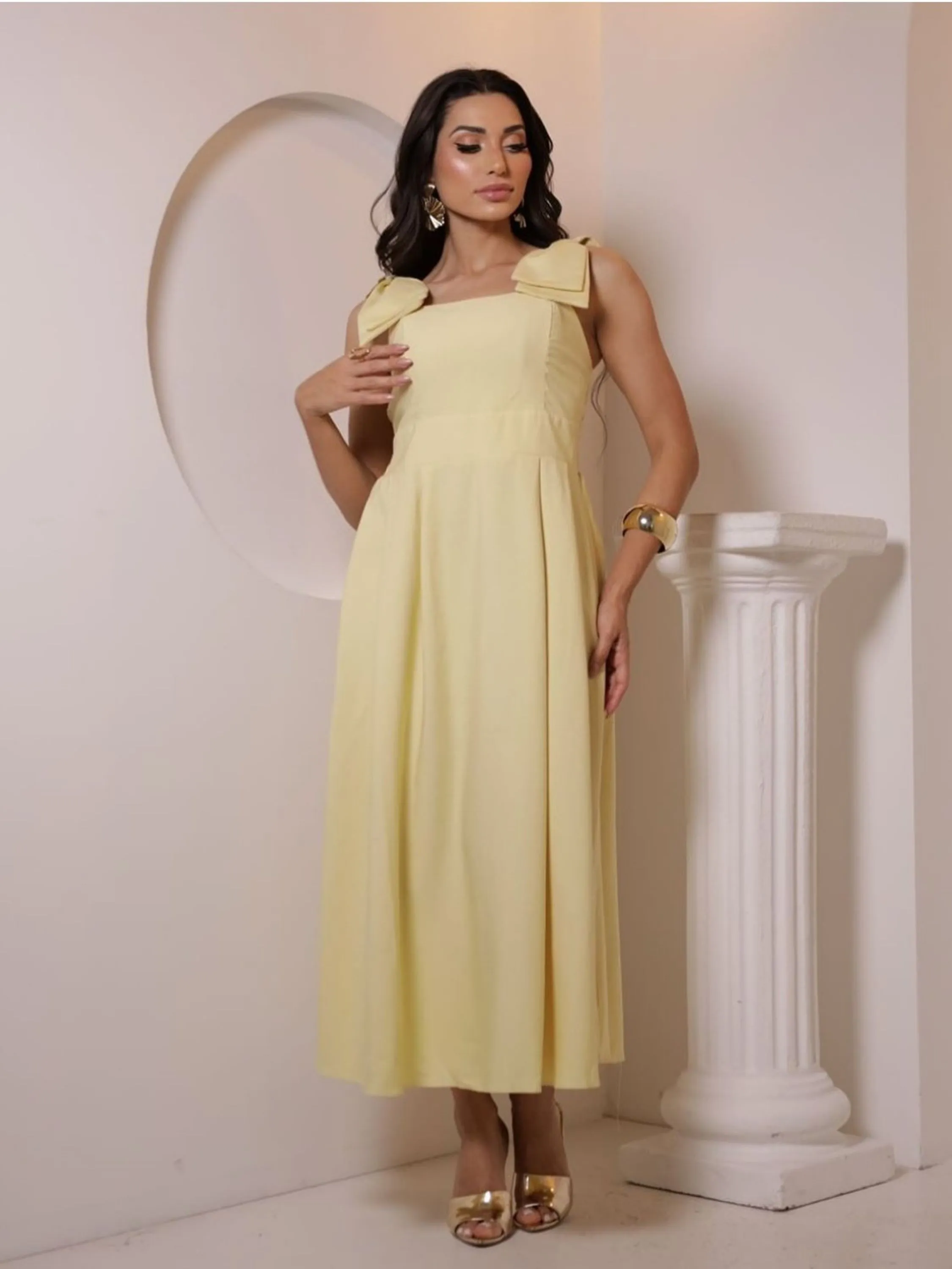 Vestido Midi liso