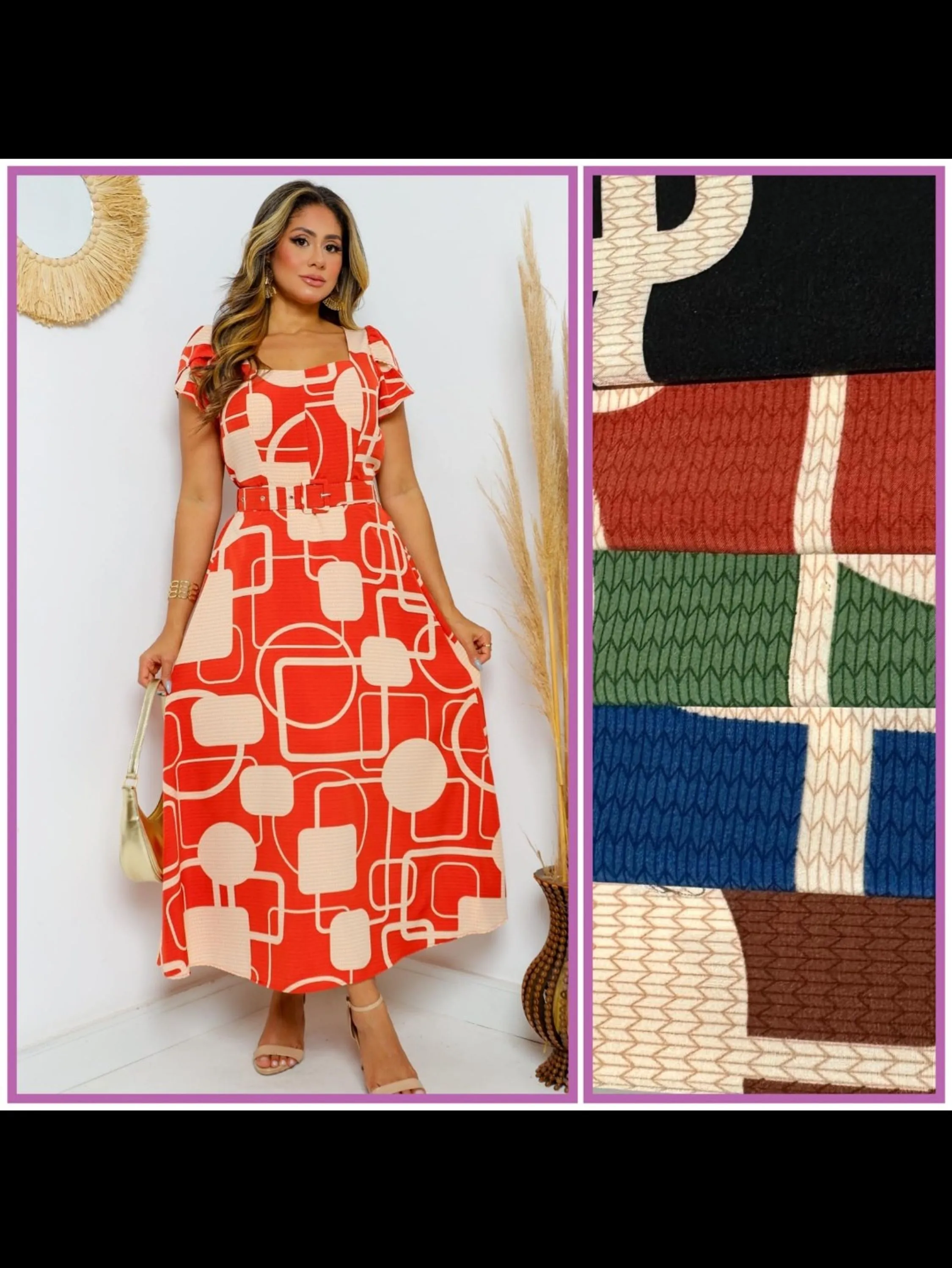 Vestido estampado moda evangélica