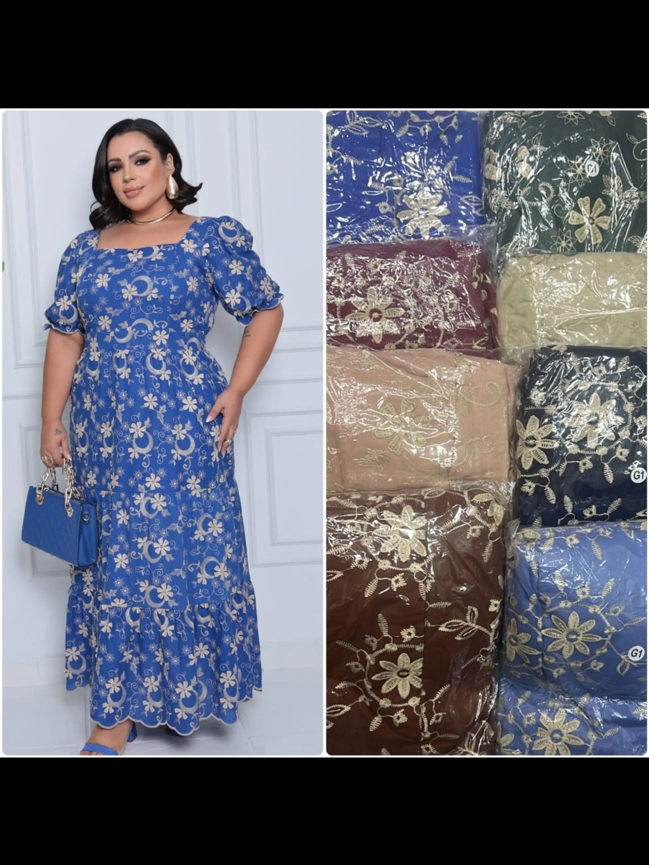 Vestido plus em lese