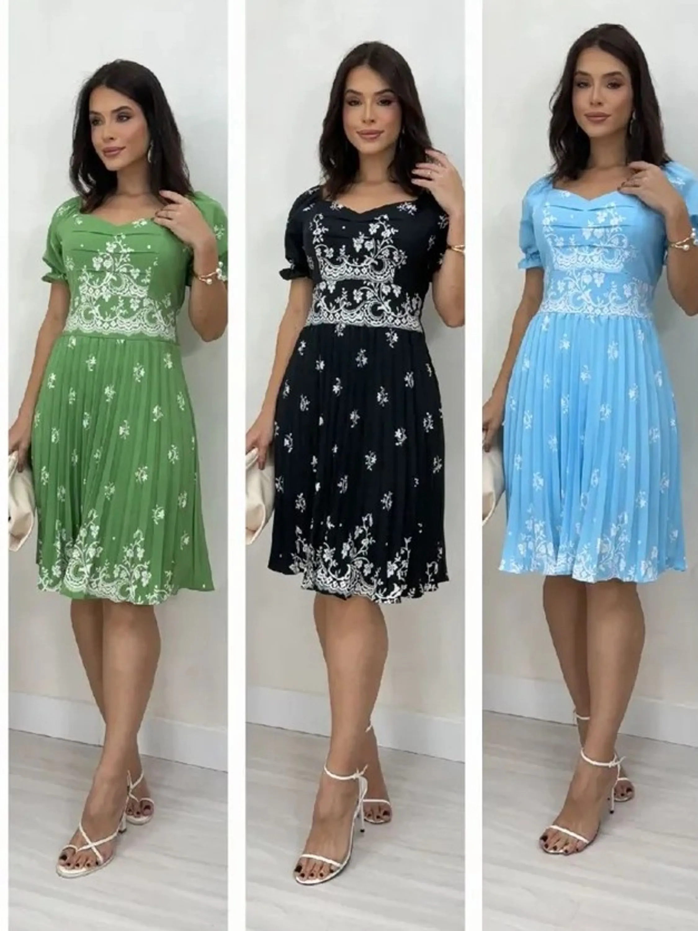 Vestido plissado
