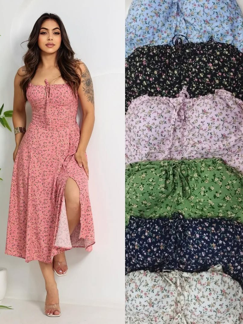 Vestido camponesa de alça