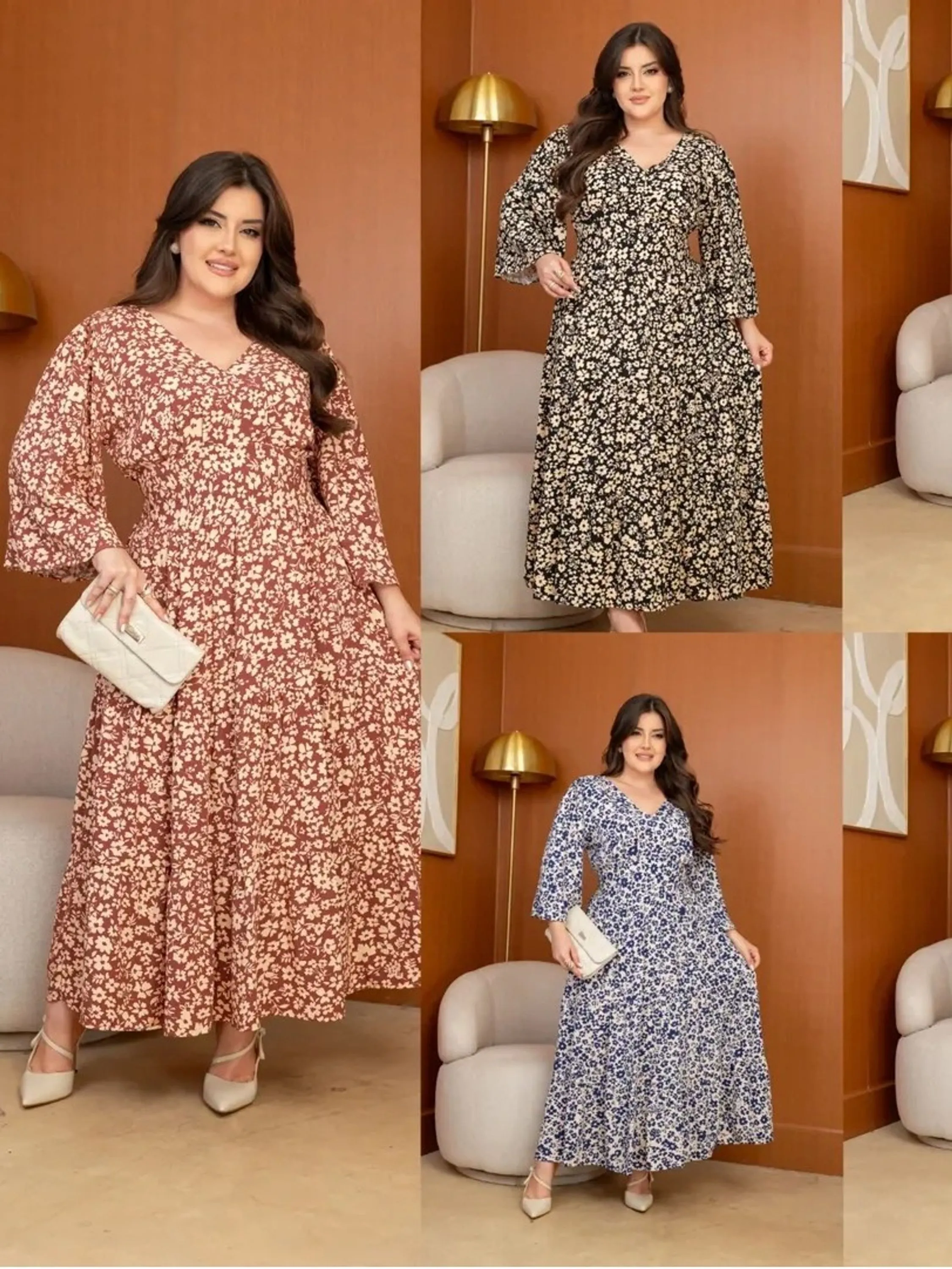 Vestido floral Midi