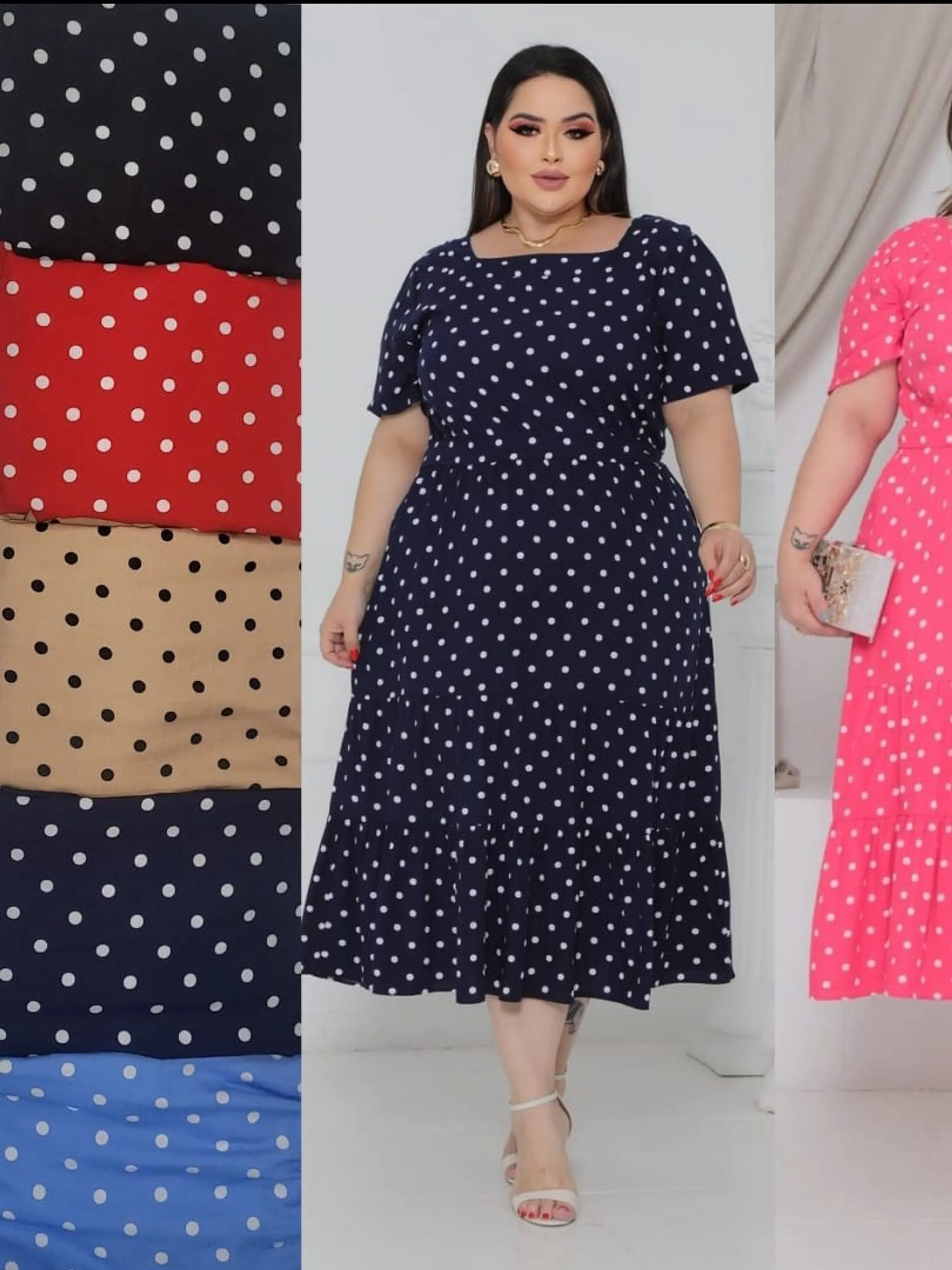 Vestido plus size estampado
