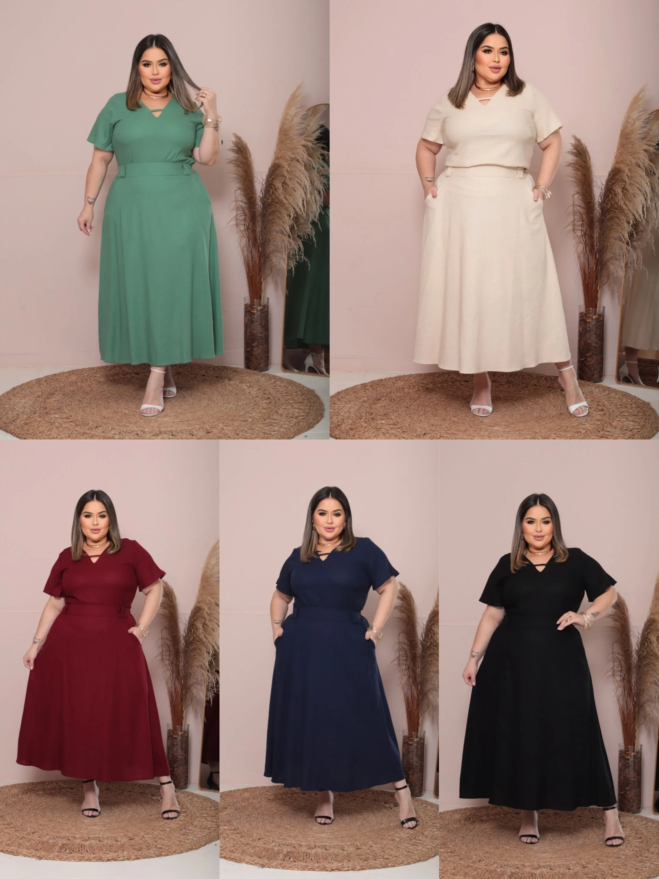 Conjunto plus size em linho
