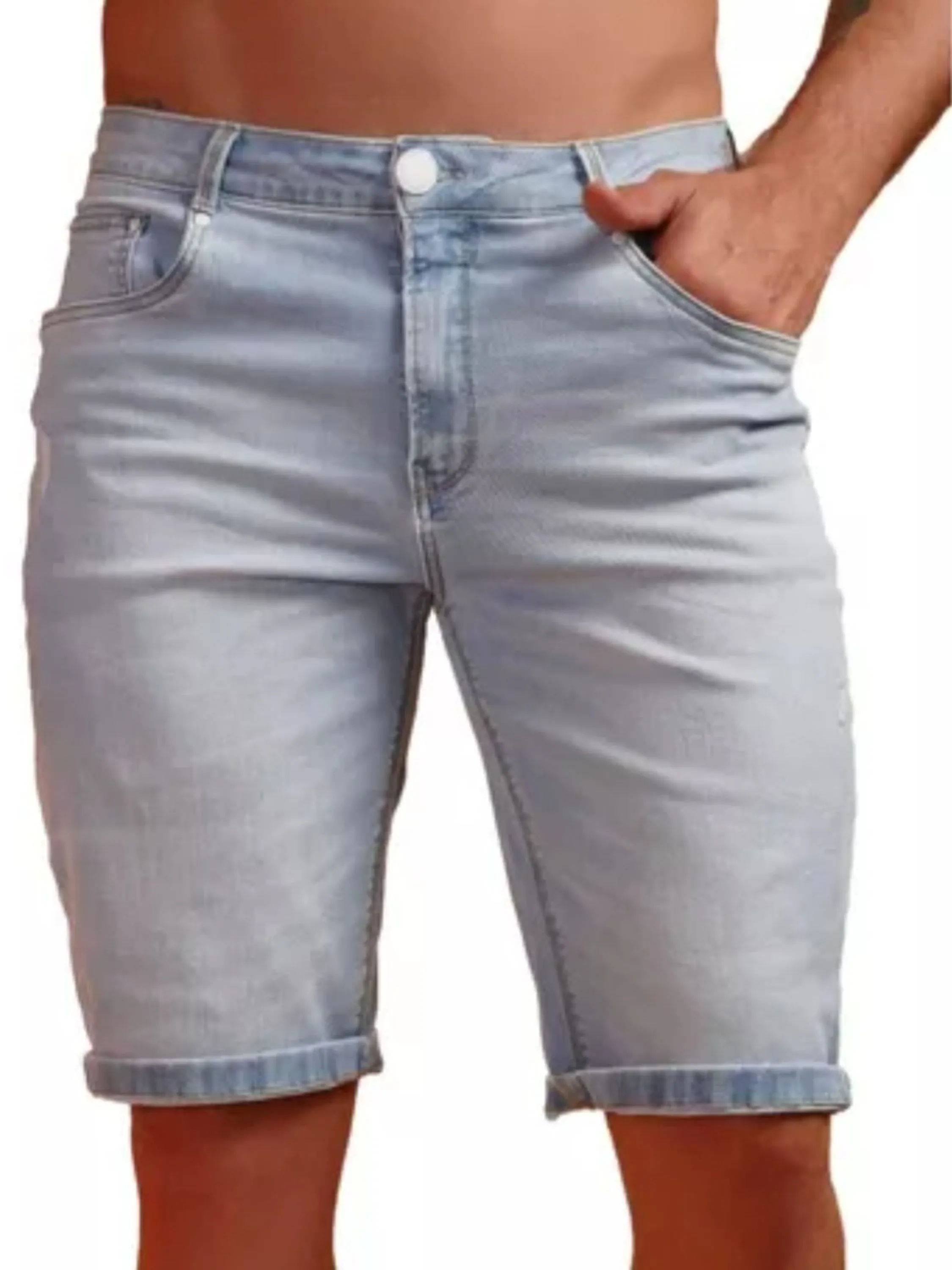 Bermuda jeans masculino