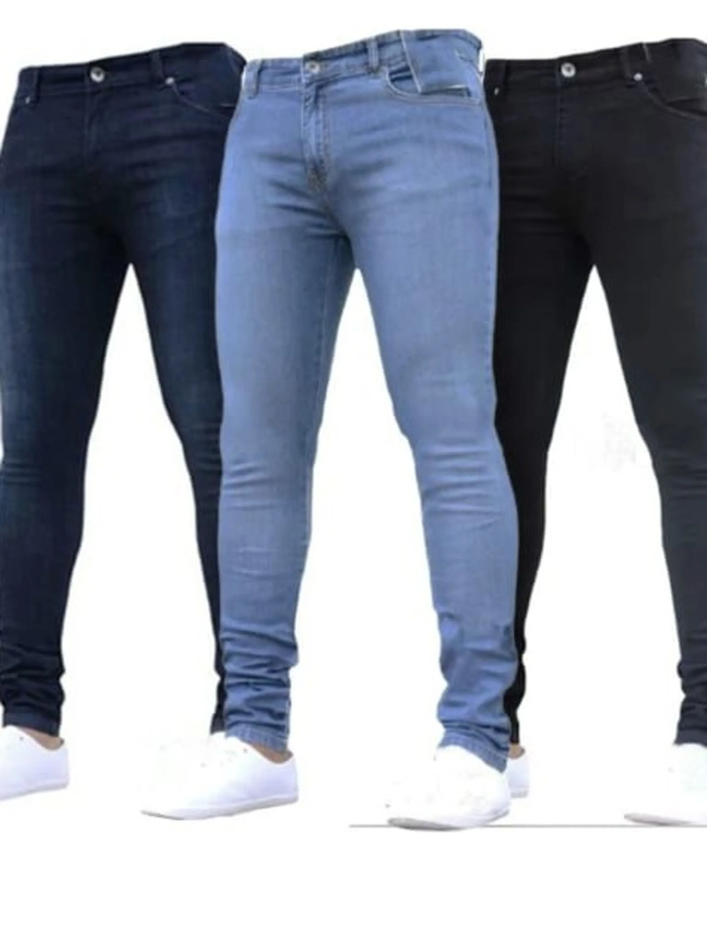 Calça jeans masculino com elastano