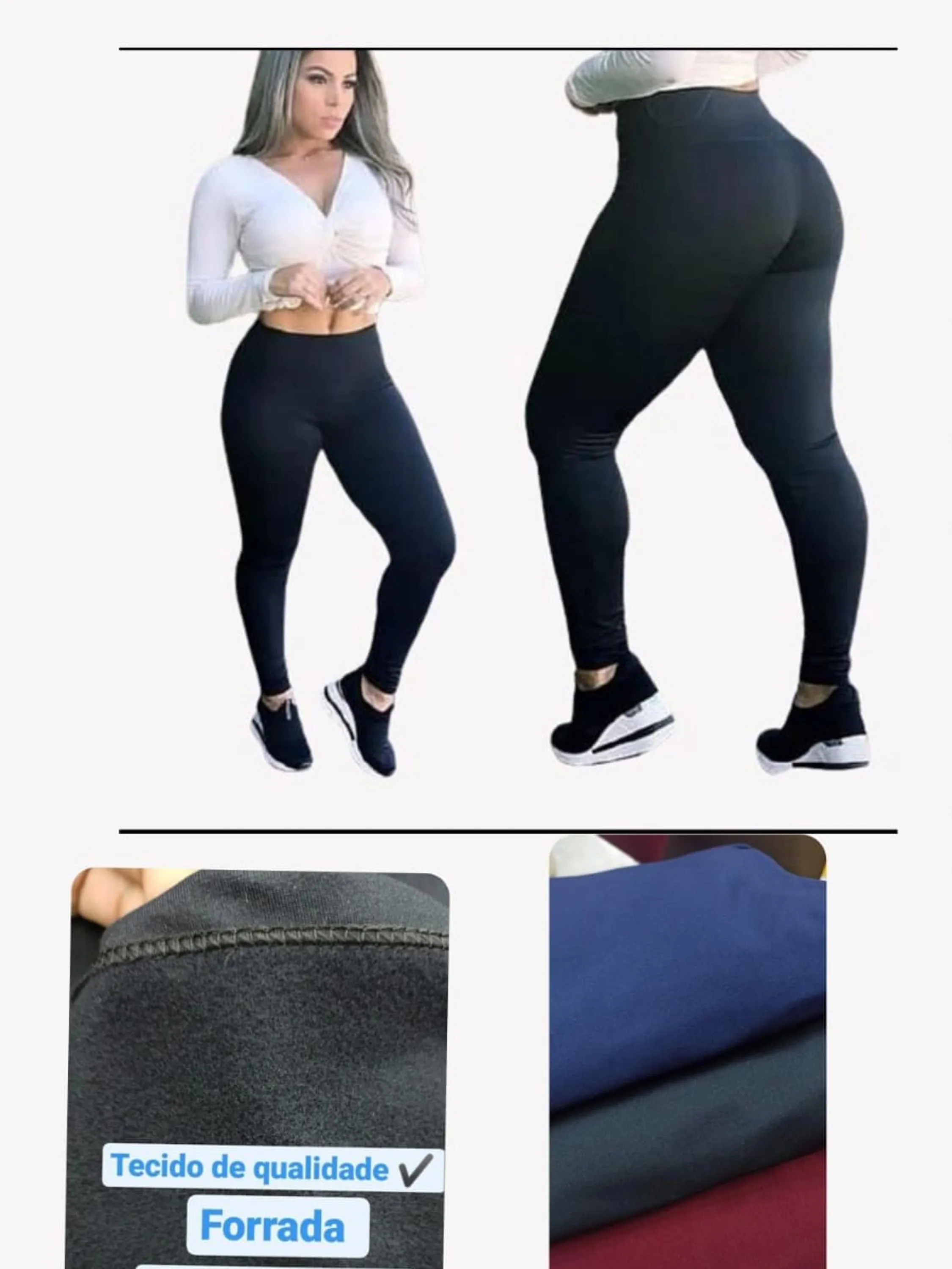 Calça legging cintura alta