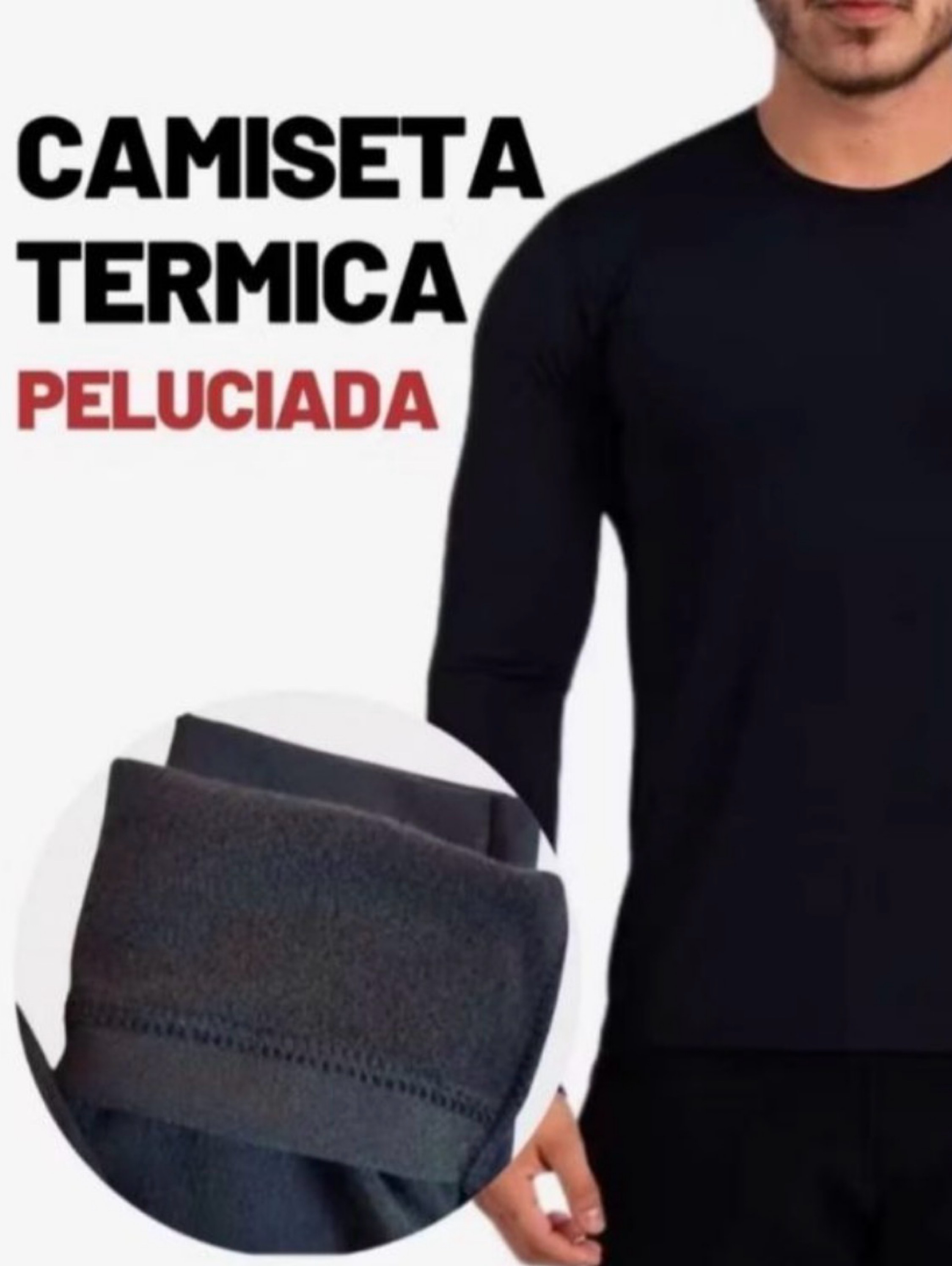 Kit 12 Camisetas Térmicas Masculinas Flaneladas Peluciadas