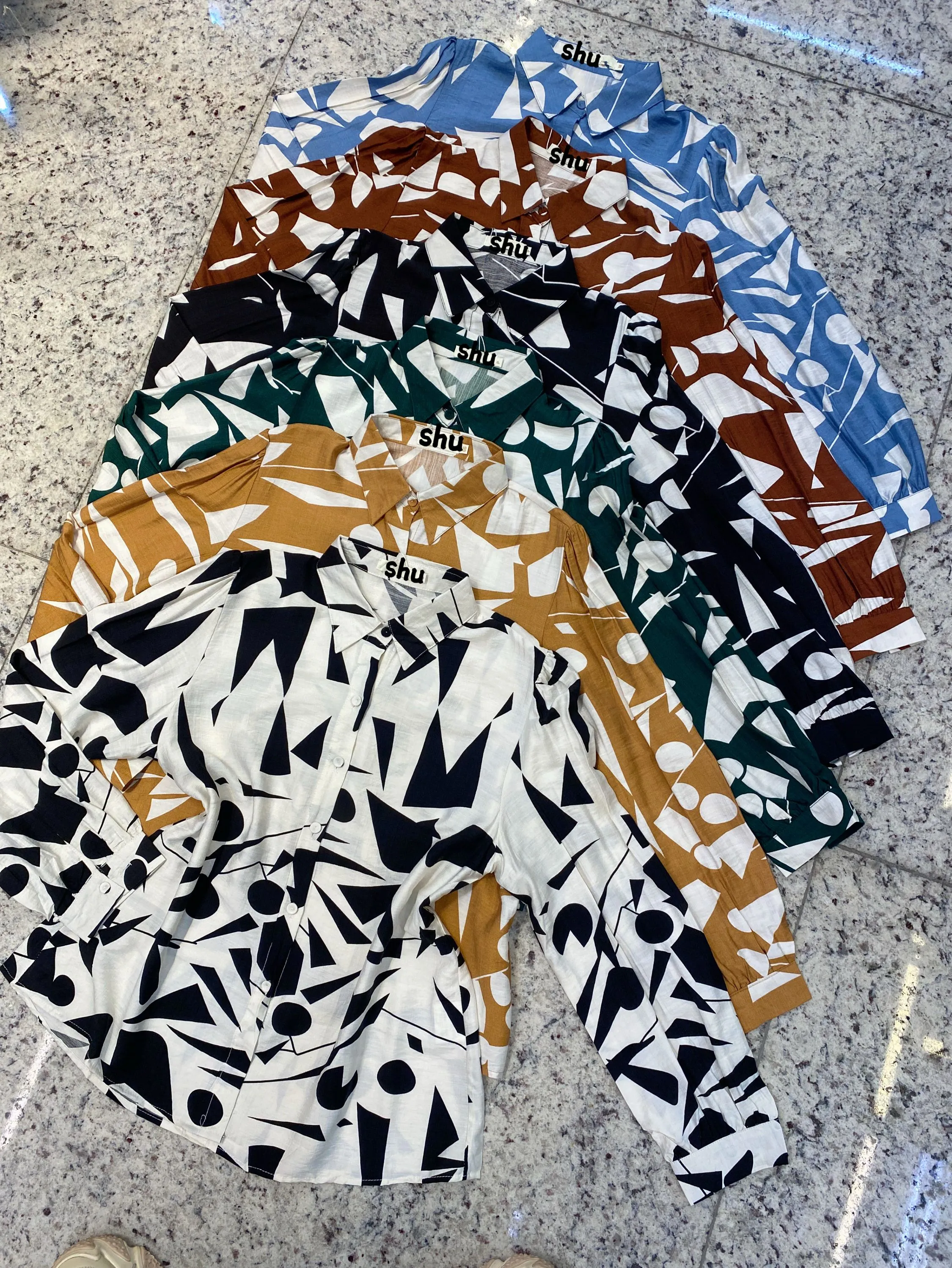 camisa estampada manga cumprida shu loja