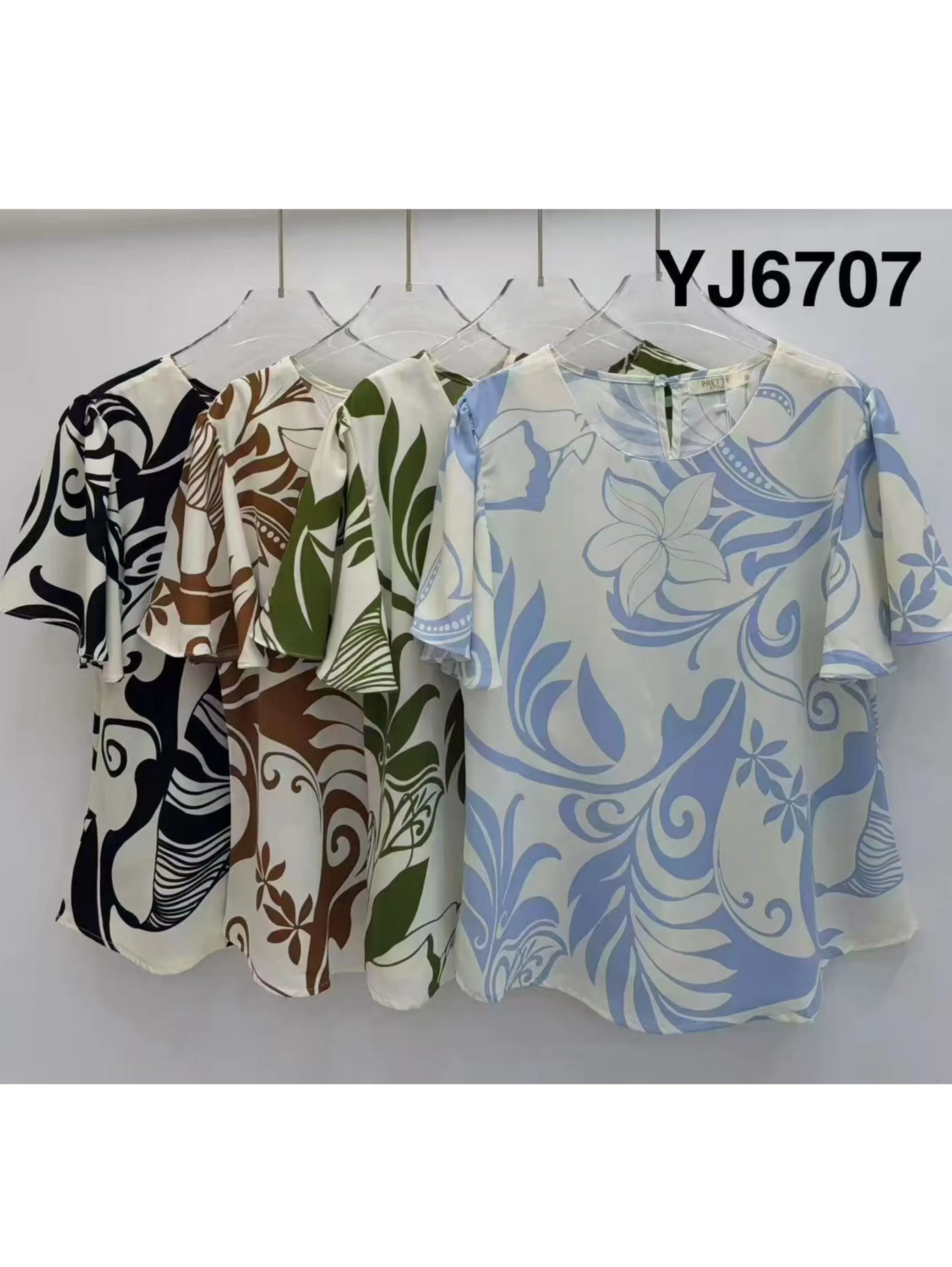 blusa estampado manga curta shu loja