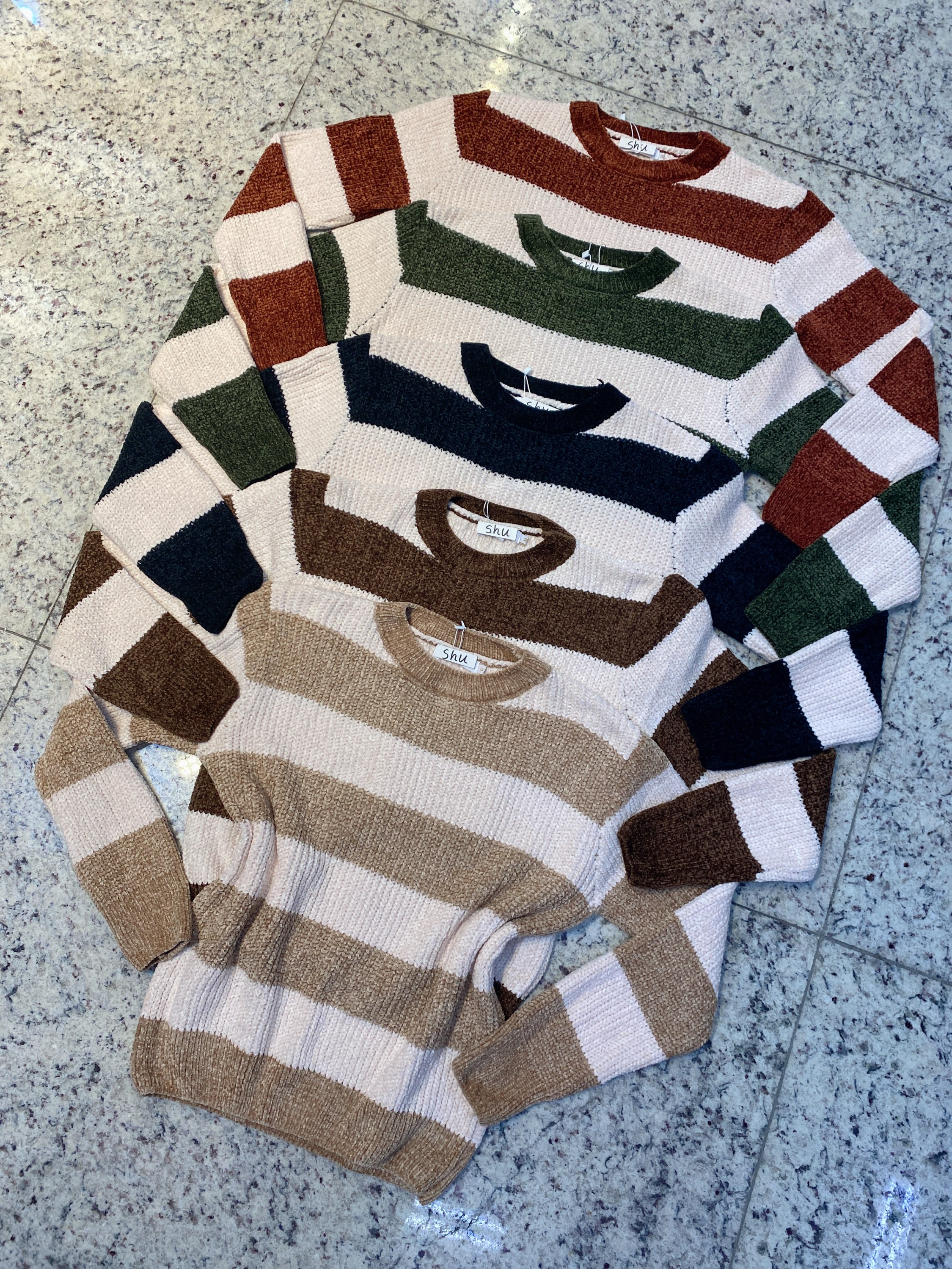 blusa de listra manga longa shu loja