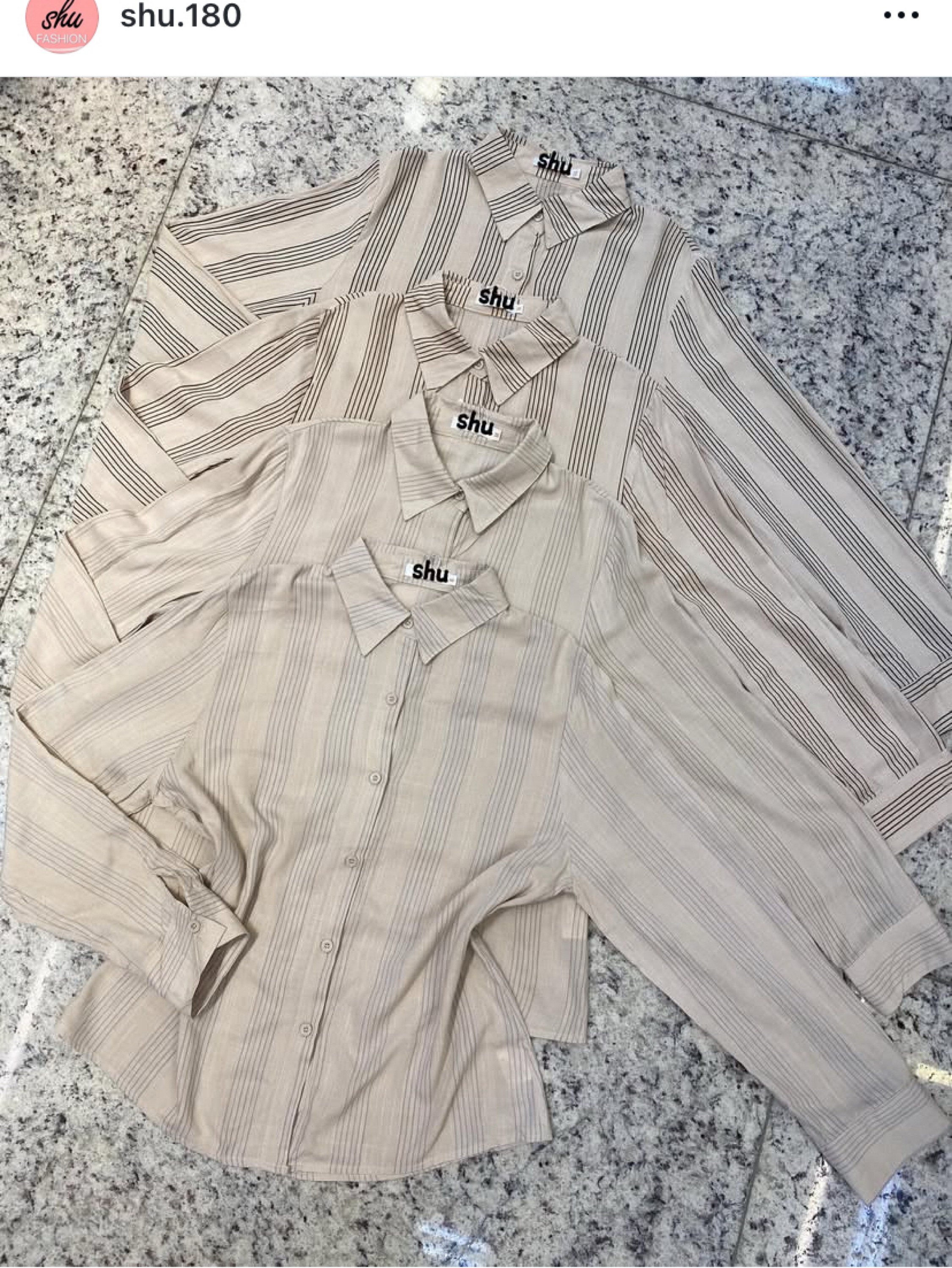 camisa listrada  manga longa shu loja