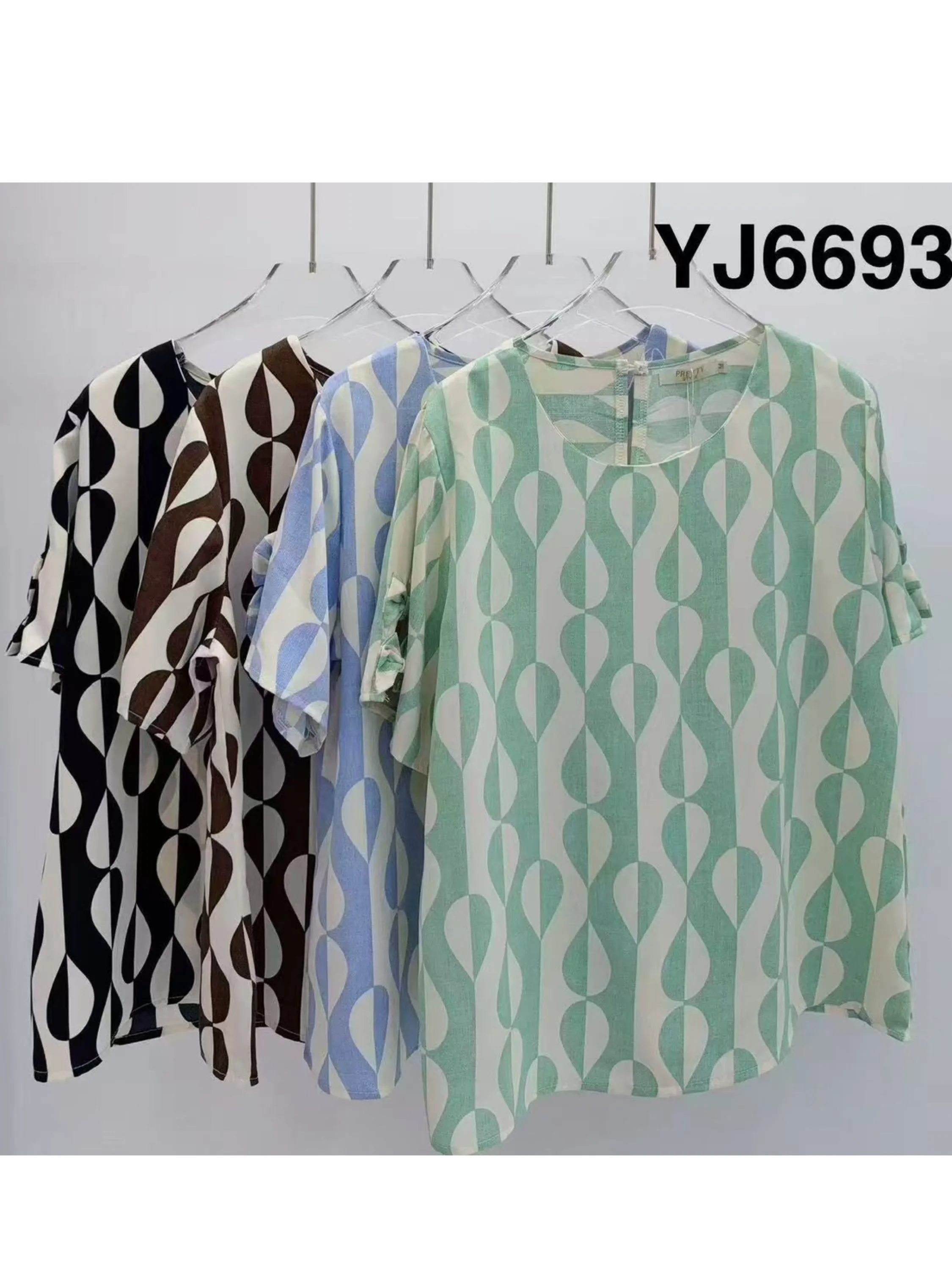 blusa estampado manga curta shu loja