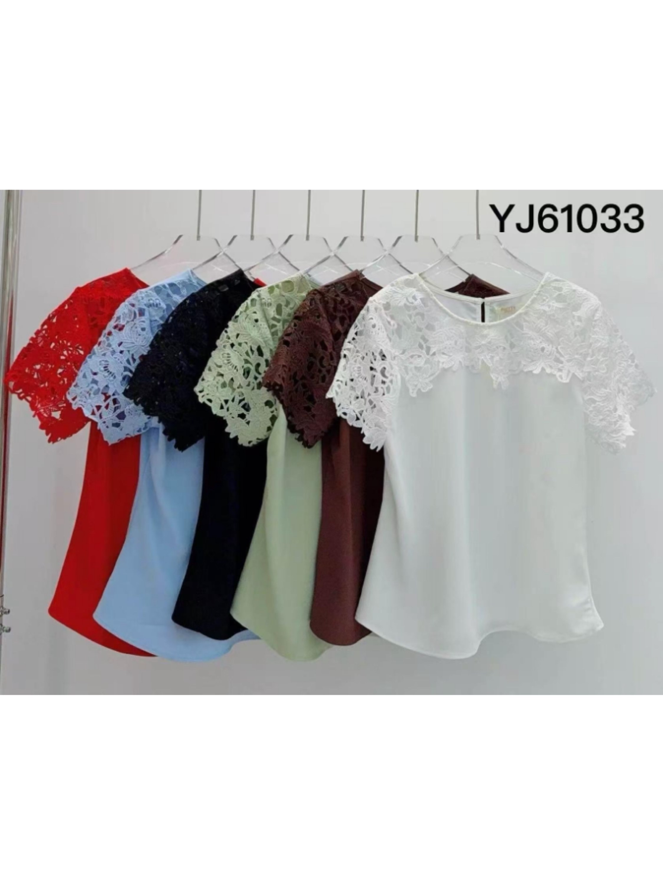 blusa com renda manga curta shu loja